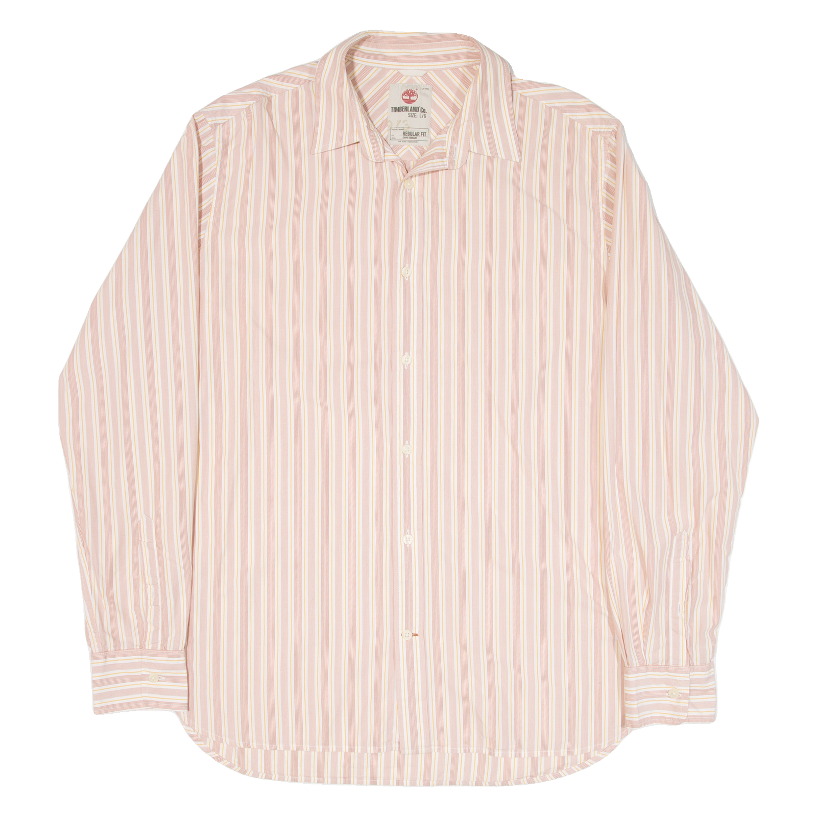 TIMBERLAND Mens Shirt Red Striped Long Sleeve L Refurbished - N/A refurbished available on Cerqular