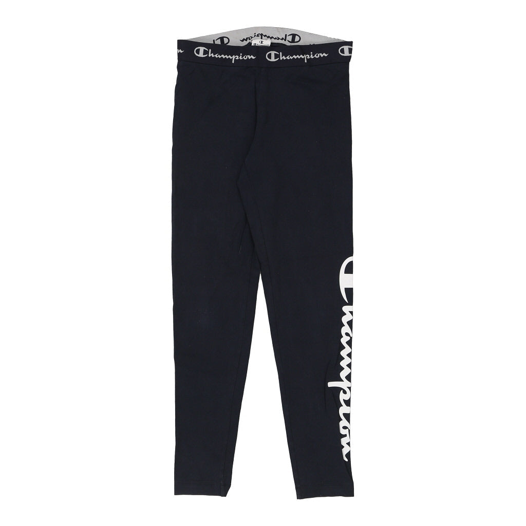 Champion Leggings - Small Navy Cotton Blend Refurbished - Thrifted (note: this is a term often used to describe second- refurbished available on Cerqular