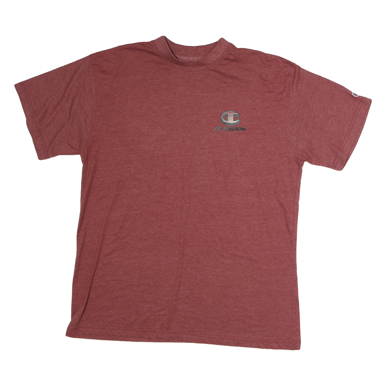 CHAMPION Mens Maroon Graphic T-Shirt 2XL Short Sleeve Crew Neck Cotton Comfort Refurbished - N/A refurbished available on Cerqular