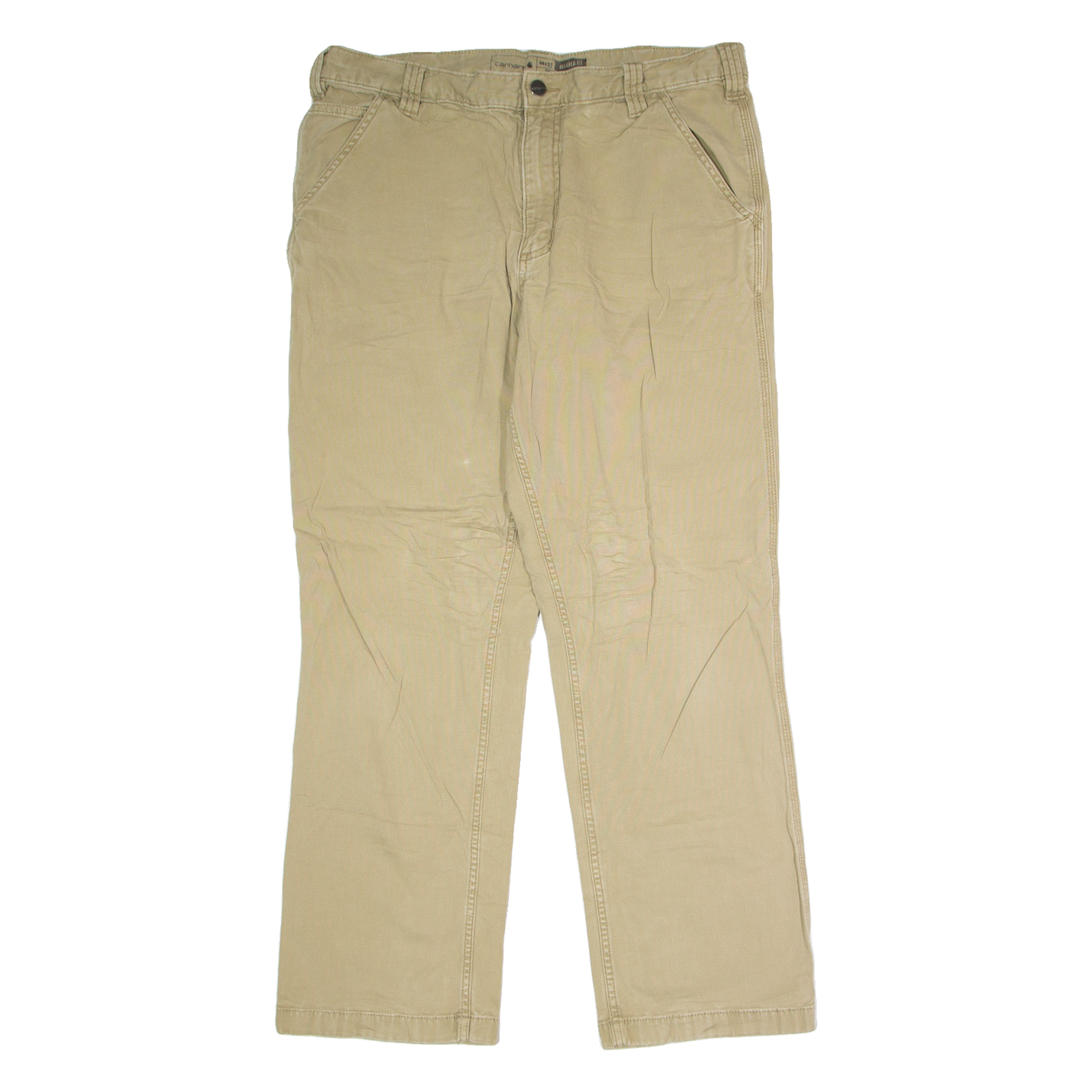 CARHARTT Workwear Mens Canvas Trousers Beige Relaxed Straight W36 L29 Refurbished - N/A refurbished available on Cerqular
