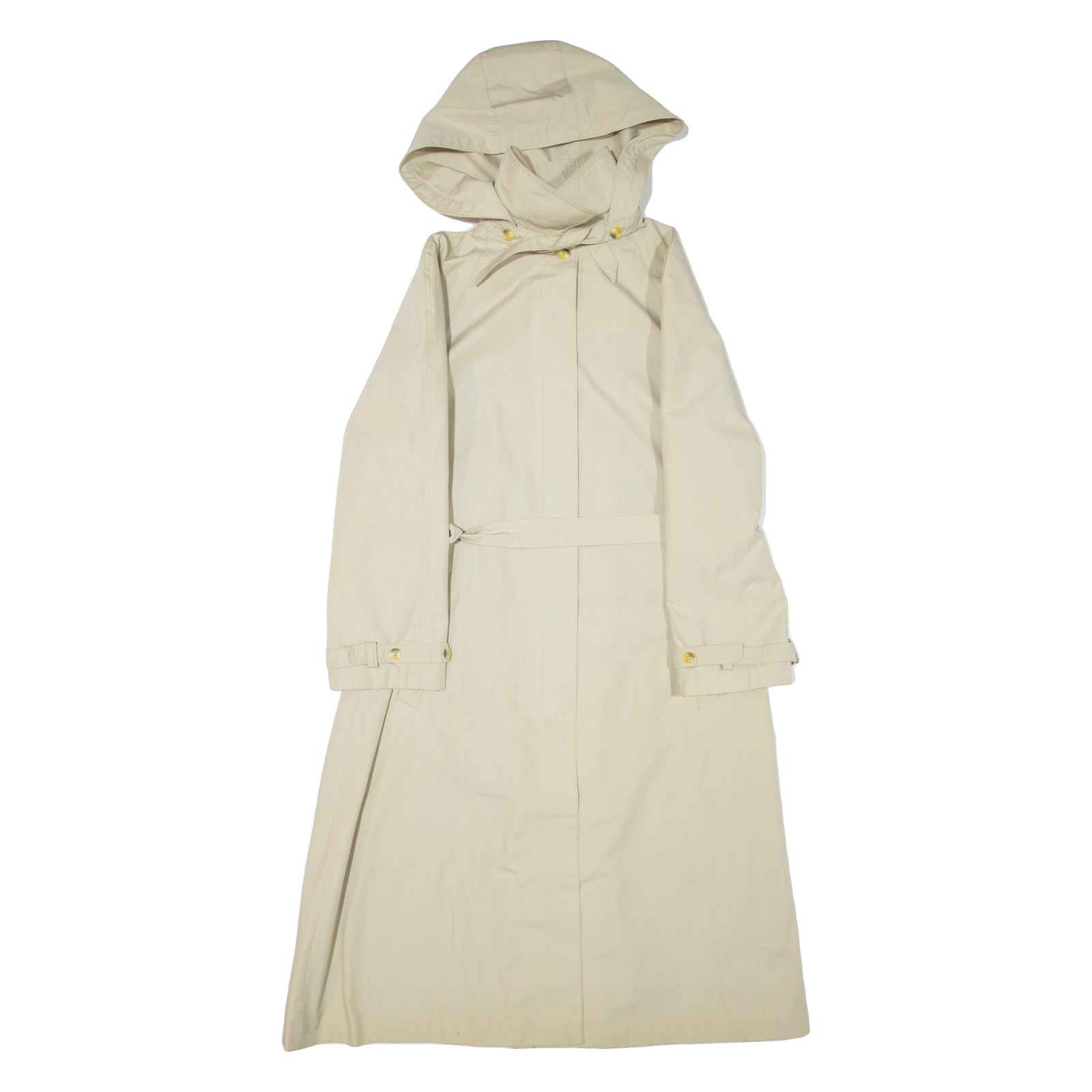 Belted Womens Trench Jacket Beige Hooded M Refurbished - N/A refurbished available on Cerqular