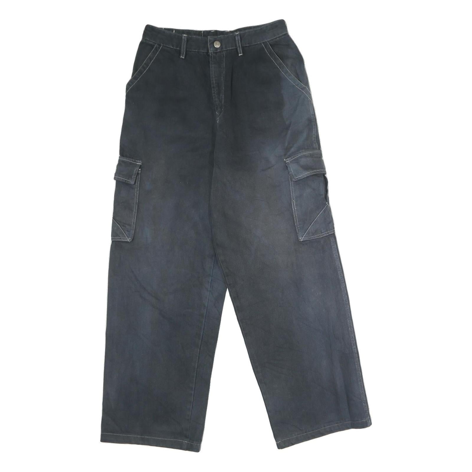 POLDER JEANS Mens Cotton Black Regular Cargo Trousers W28 L28 Utility Casual Refurbished - N/A refurbished available on Cerqular