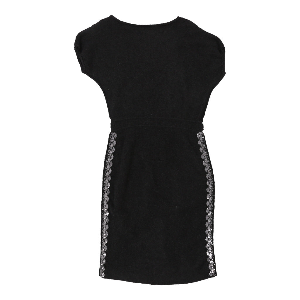 Cavalli Class Bodycon Dress - Medium Black Cotton Refurbished - Thrifted (note: this is a term often used to describe second- refurbished available on Cerqular
