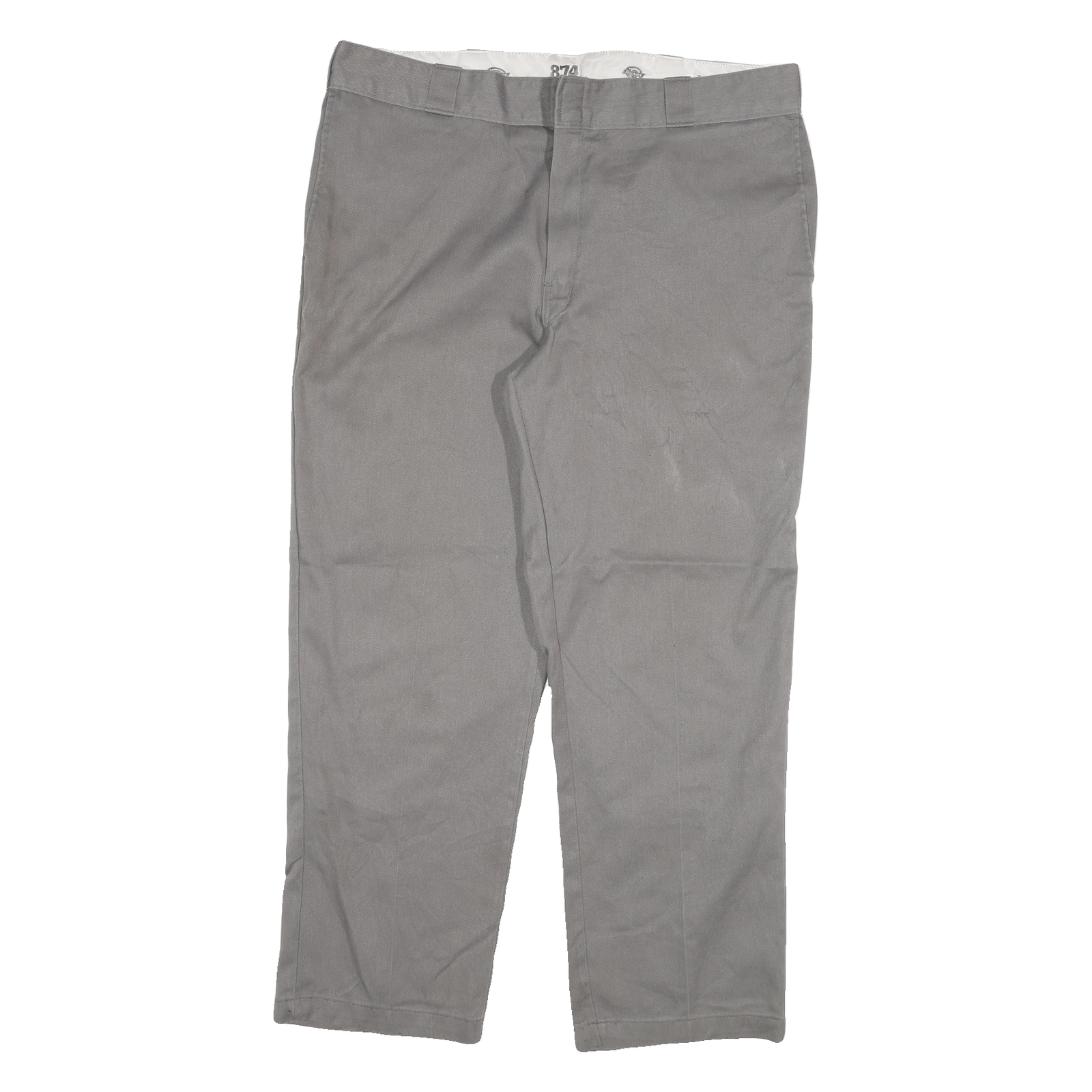 DICKIES Mens Regular Fit Grey Cotton Blend Trousers W40 L30 Workwear Zip Closure Refurbished - N/A refurbished available on Cerqular