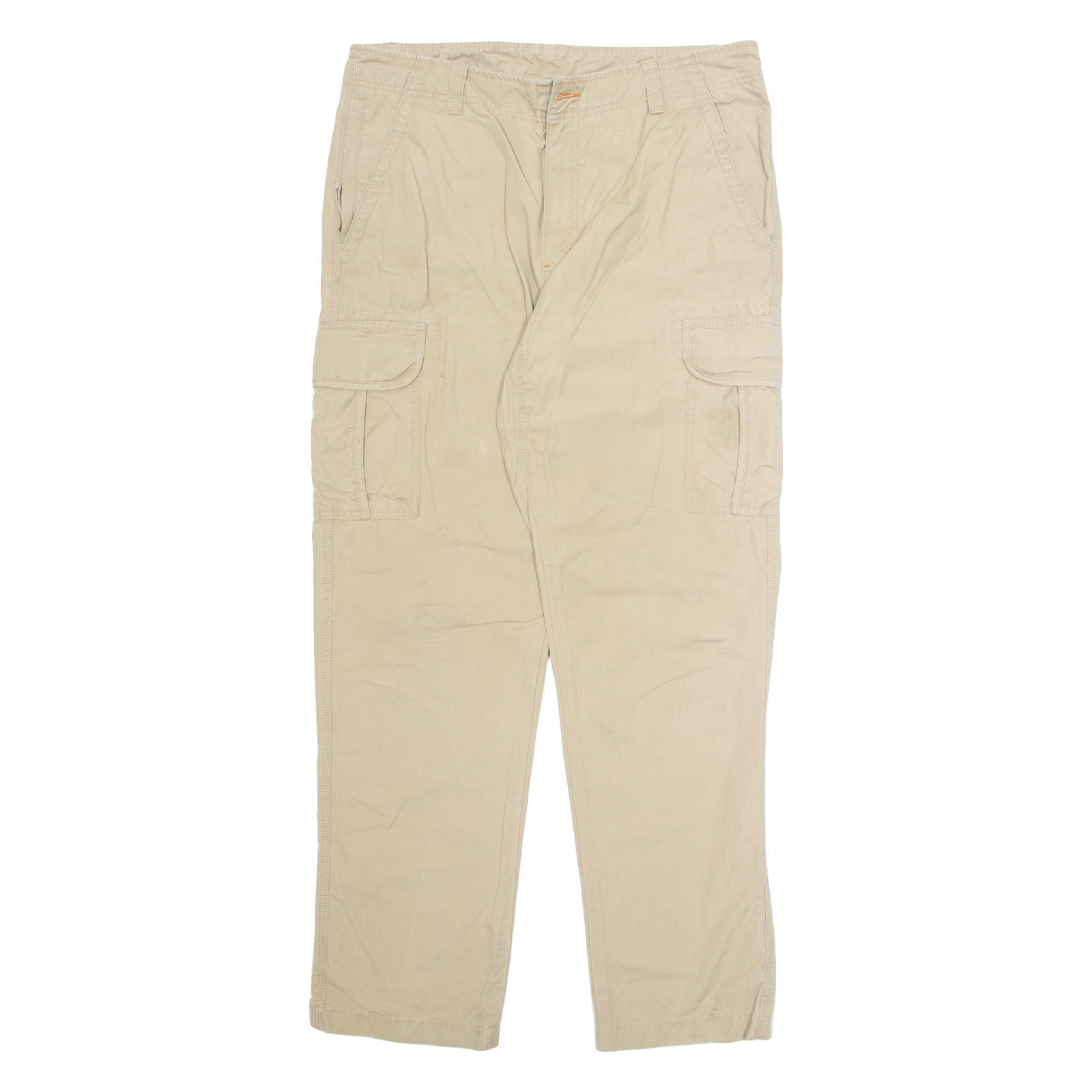 L.L BEAN Cargo Workwear Mens Trousers Beige Regular Straight W36 L32 Refurbished - N/A refurbished available on Cerqular