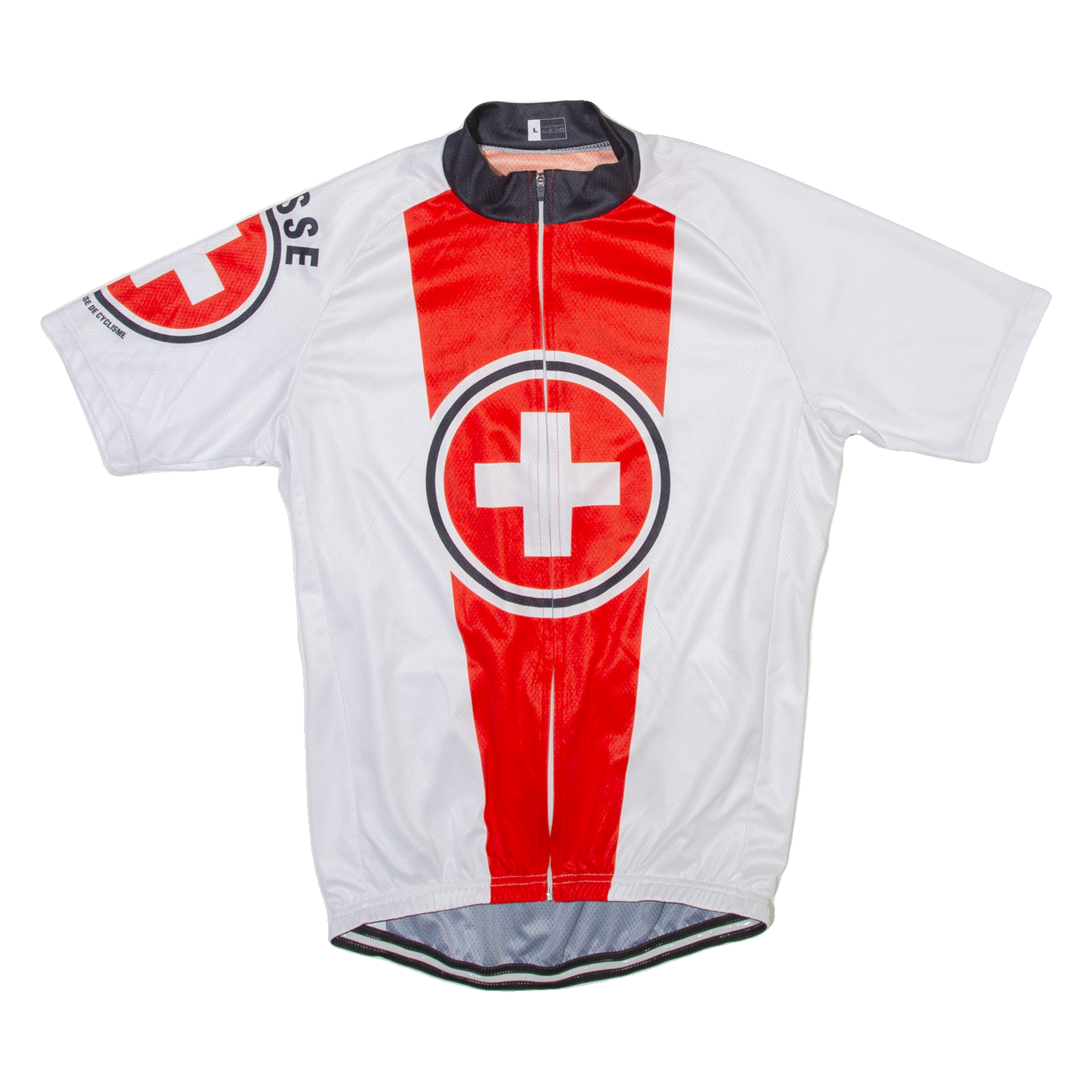 Swiss Cycling Mens Jersey White High Neck L Refurbished - N/A refurbished available on Cerqular