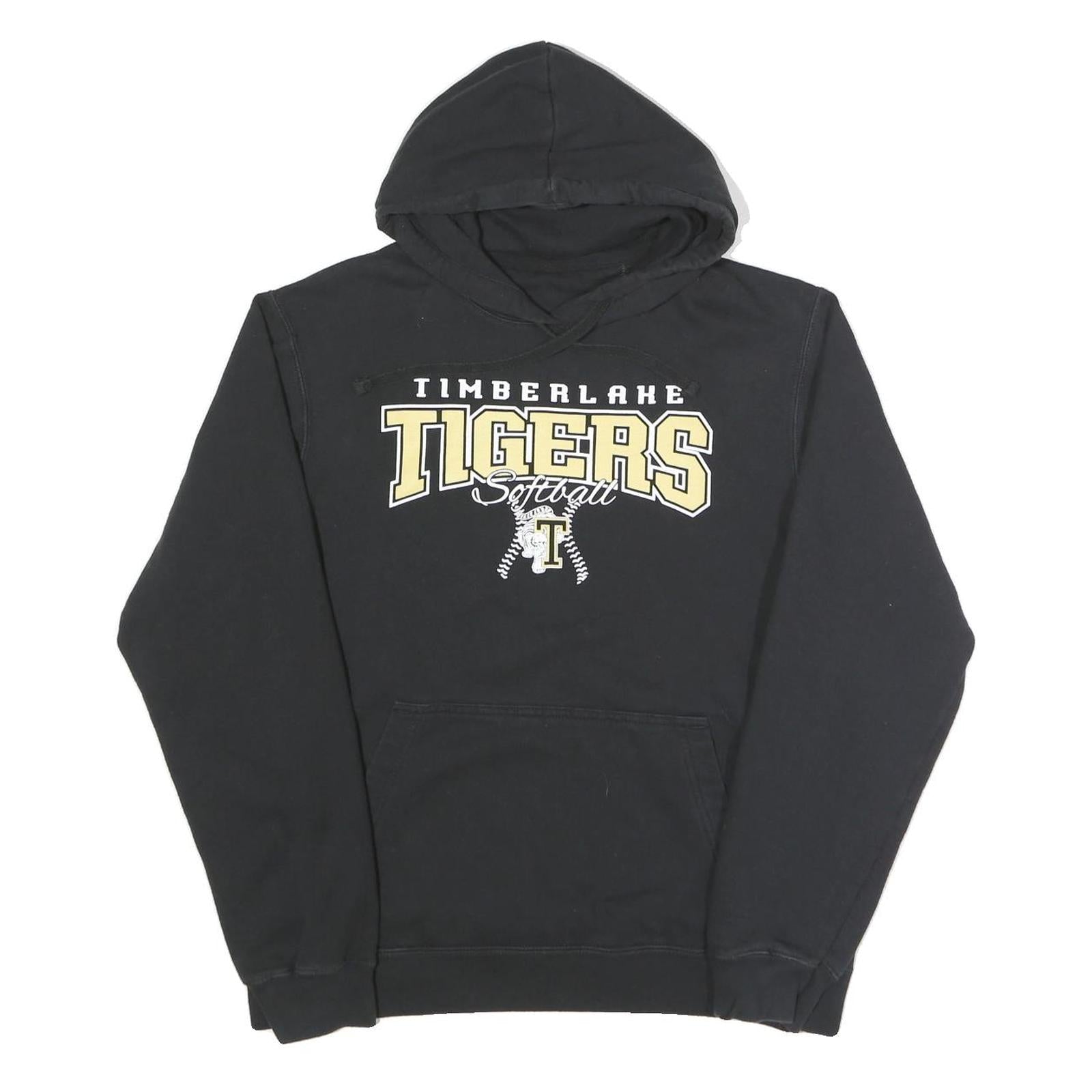 Mens Black Timberlake Tigers Softball Hooded Pullover S Cotton Blend Hoodie Refurbished - N/A refurbished available on Cerqular