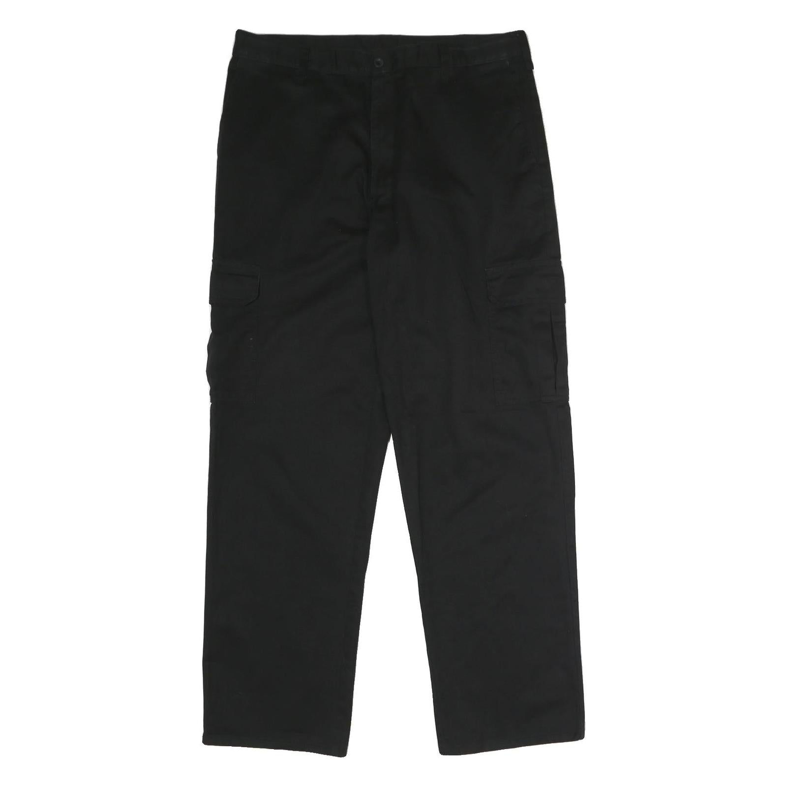 DICKIES Mens Black Polyester Blend Regular Fit Straight Leg Trousers W36 L32 Refurbished - N/A refurbished available on Cerqular