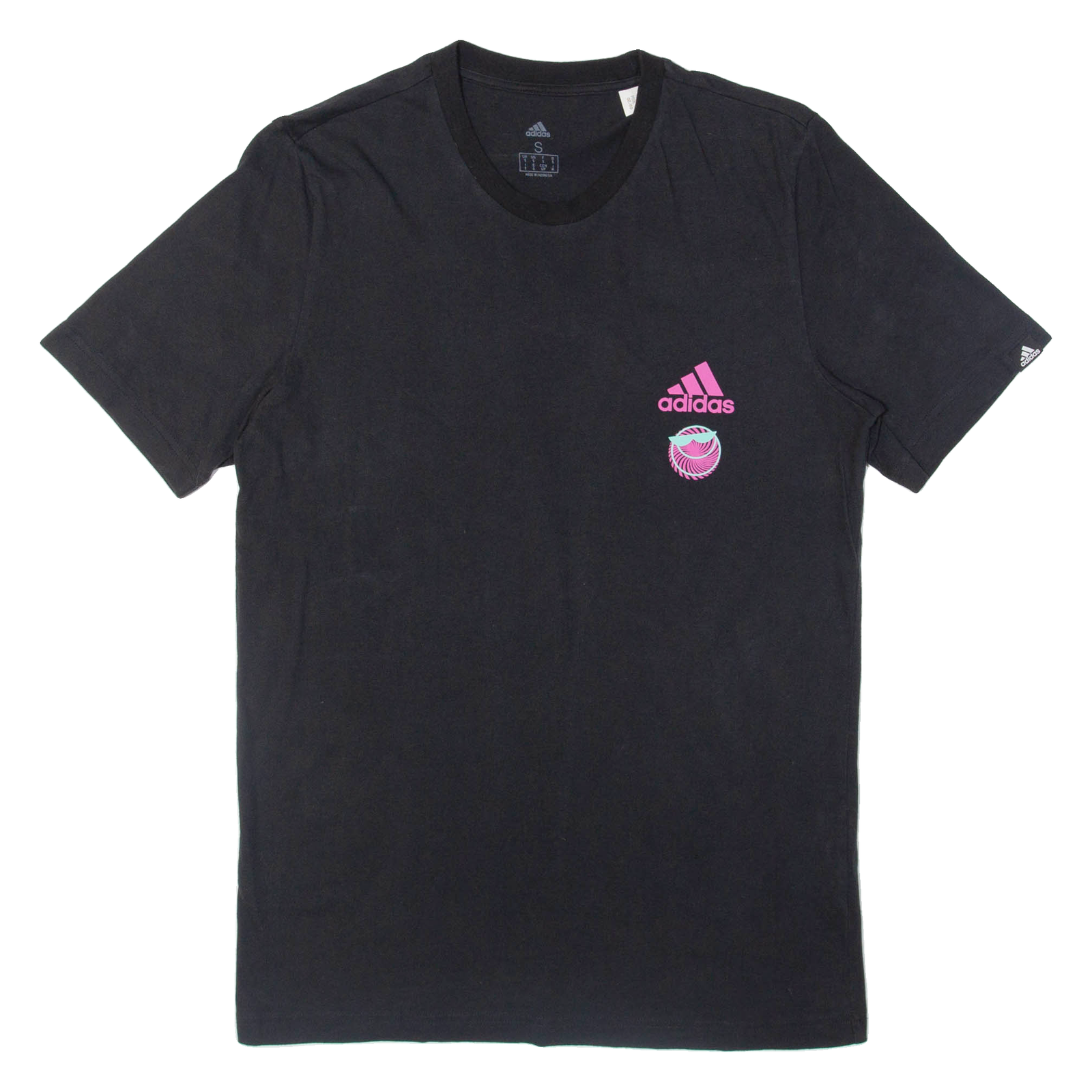 ADIDAS Smile Womens T-Shirt Black S Refurbished - N/A refurbished available on Cerqular