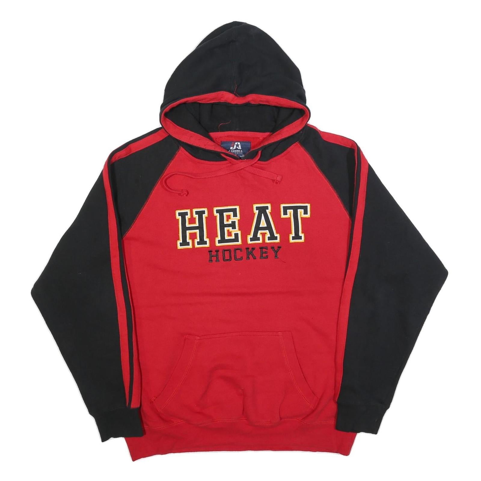 J AMERICA Mens Red & Black Heat Hockey Pullover Hoodie XL Sportswear Style Refurbished - N/A refurbished available on Cerqular