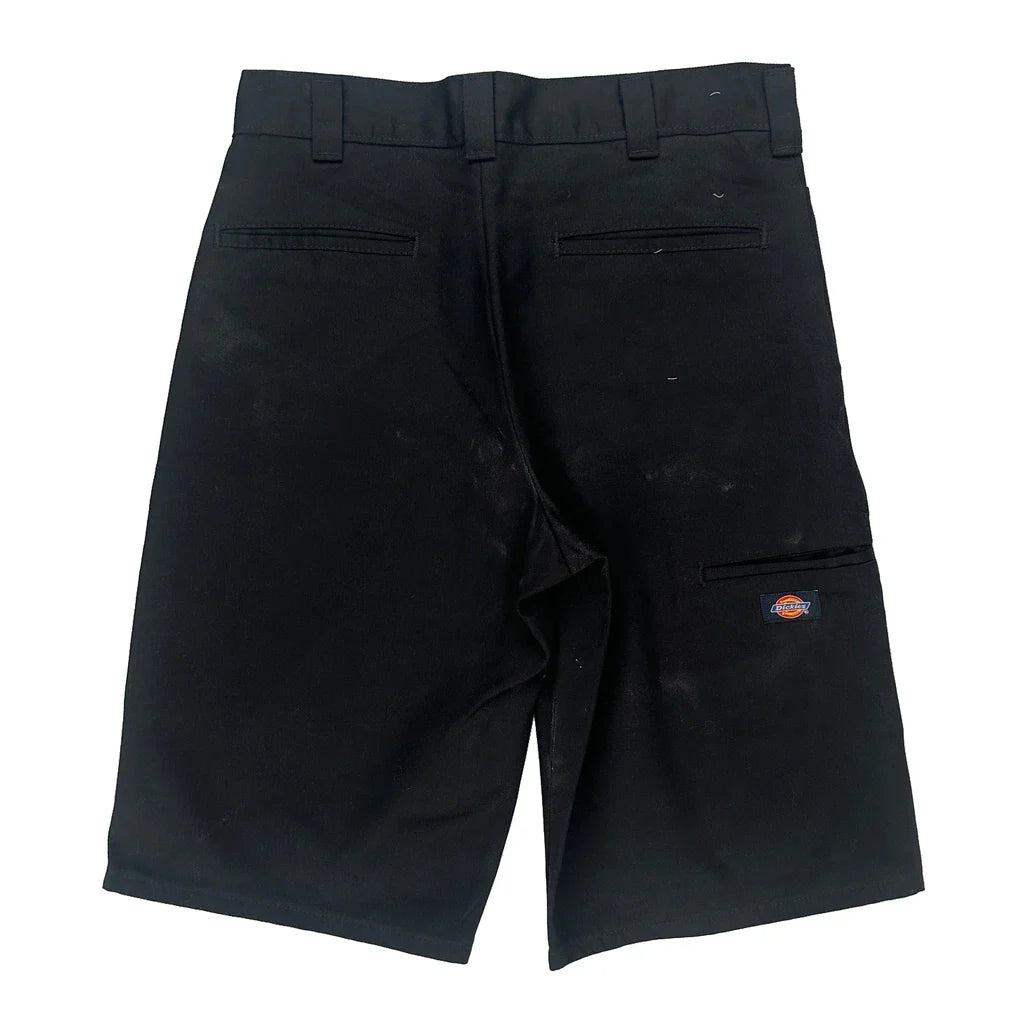 Dickies Shorts - 32W 11L Black Cotton Blend Refurbished - Thrifted (note: this is a term often used to describe second- refurbished available on Cerqular