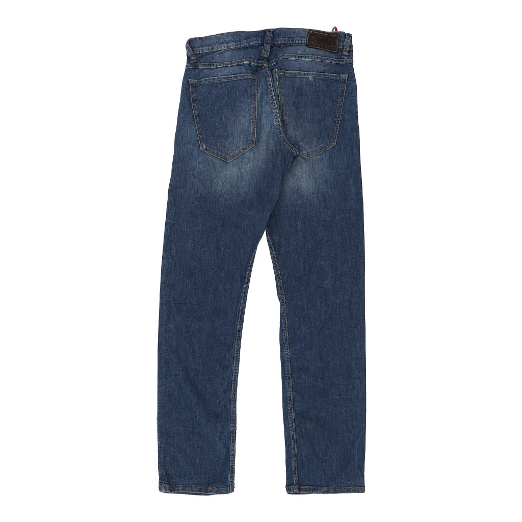 Benetton Jeans - 34W UK 14 Blue Cotton Refurbished - Thrifted (note: this is a term often used to describe second- refurbished available on Cerqular