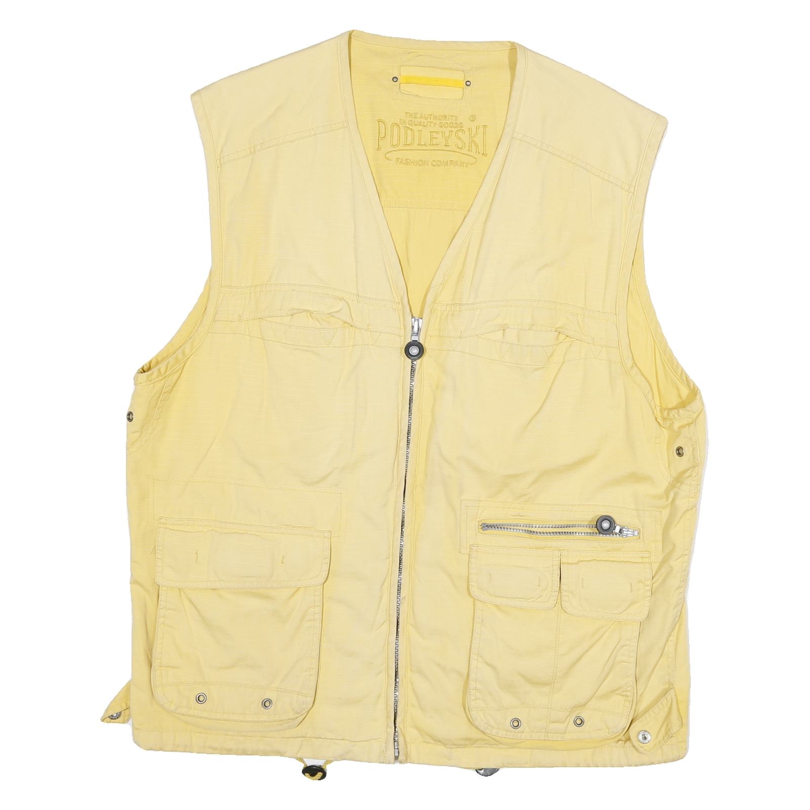 PADDLESKI Mens Yellow Cotton Blend Zip Vest 2XL Lightweight Workwear Outdoor Refurbished - N/A refurbished available on Cerqular