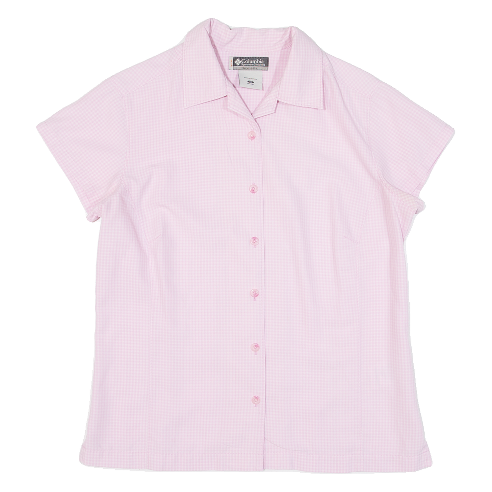 COLUMBIA Womens Shirt Pink Check M Refurbished - N/A refurbished available on Cerqular