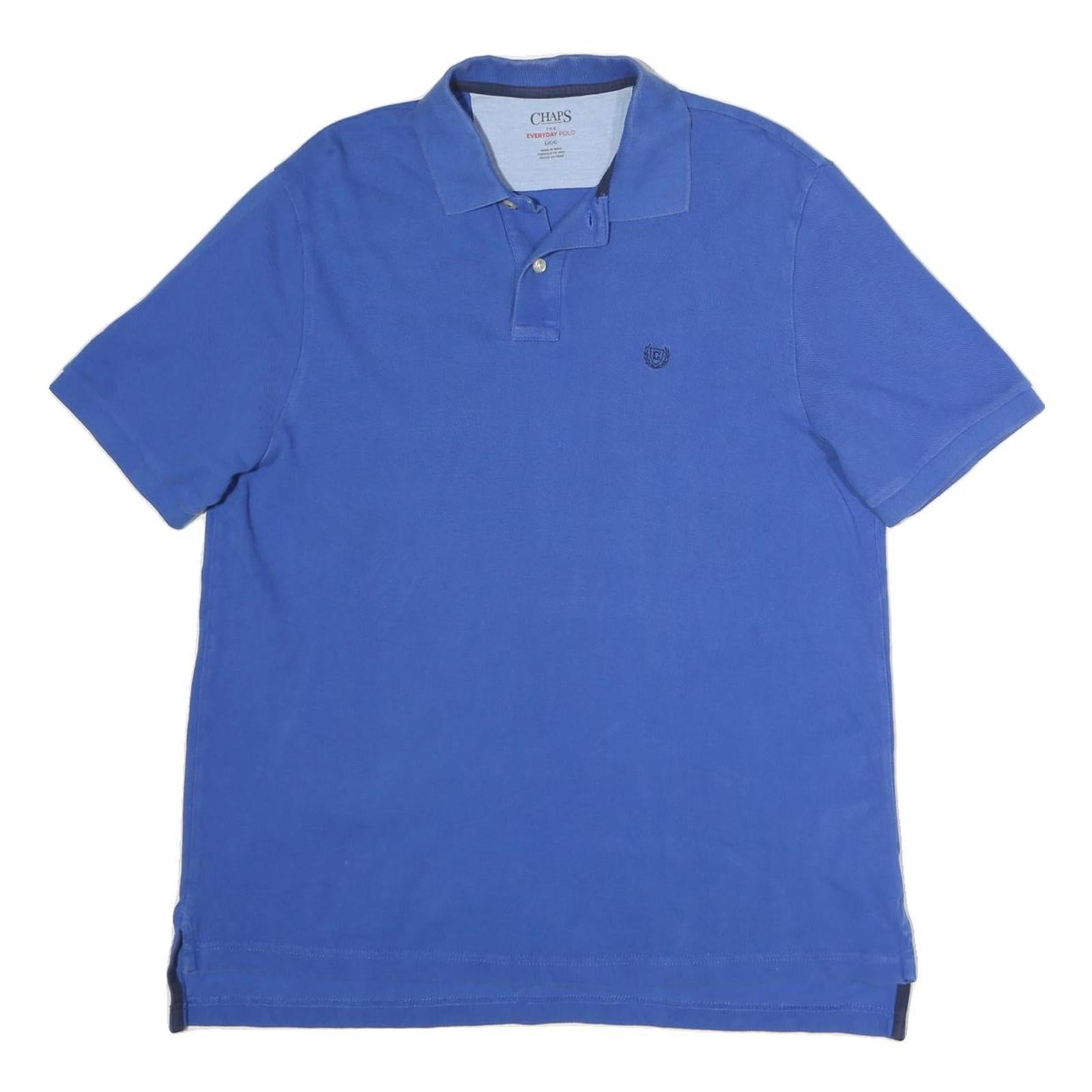 Buy CHAPS Mens Blue Polo Shirt L Cotton Short Sleeve Plain Classic Comfort Refurbished - $32.49 CHAPS Mens Blue Polo Shirt L Cotton Short Sleeve Plain Classic Comfort Refurbished - N/A refurbished available on Cerqular