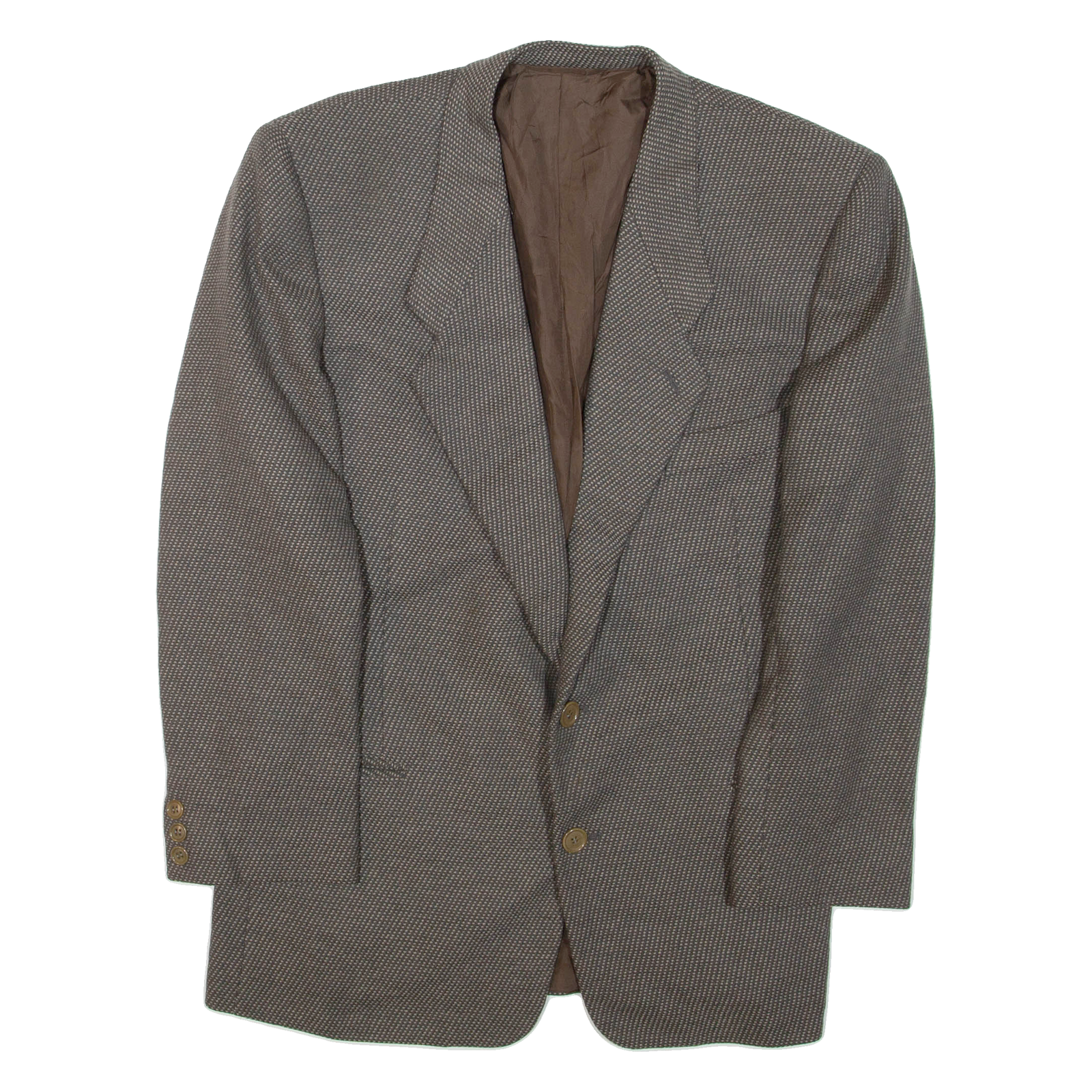 Mens Blazer Jacket Grey Wool Spotted L Refurbished - N/A refurbished available on Cerqular