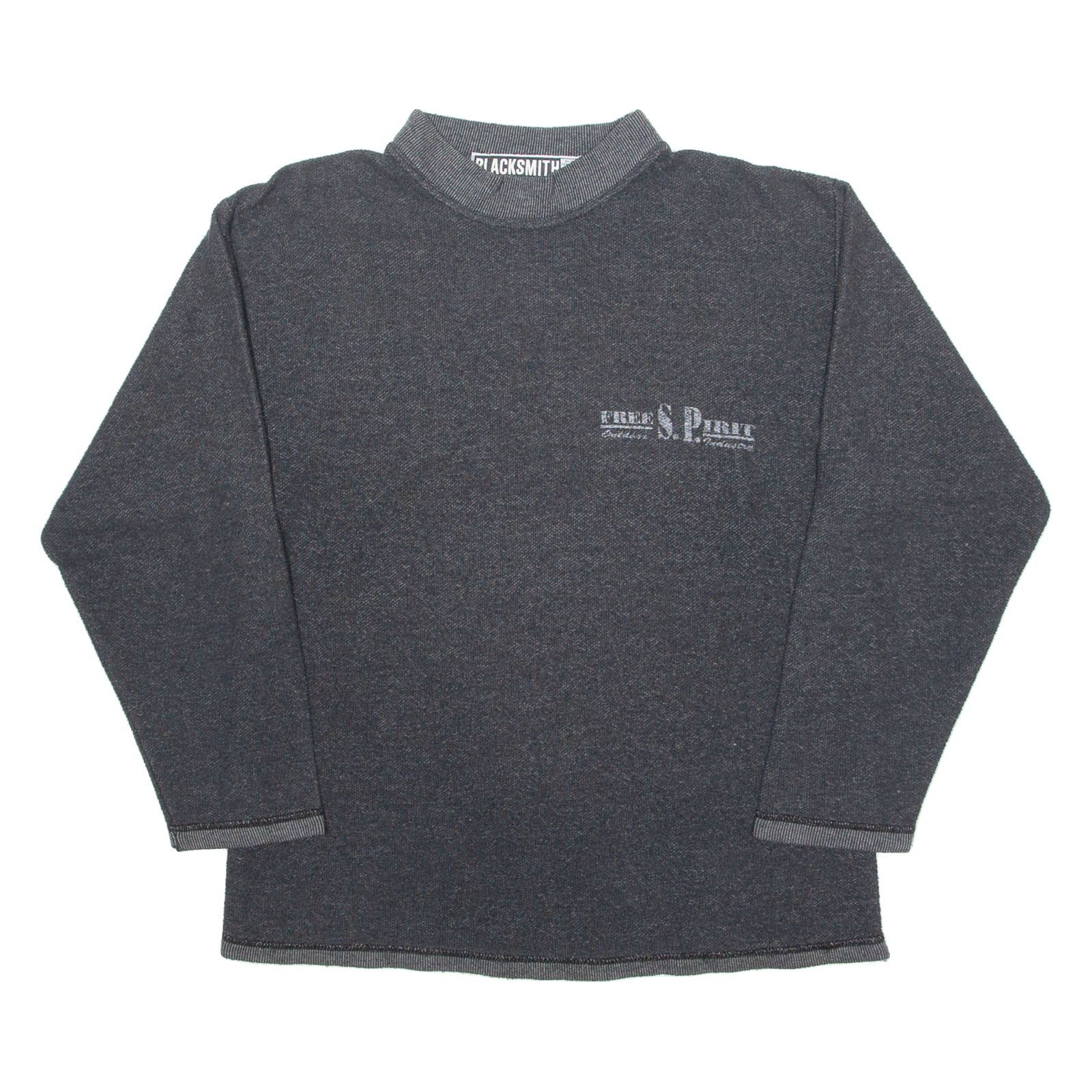 BLACKSMITH Free Spirit Mens Sweatshirt Grey High Neck S Refurbished - N/A refurbished available on Cerqular