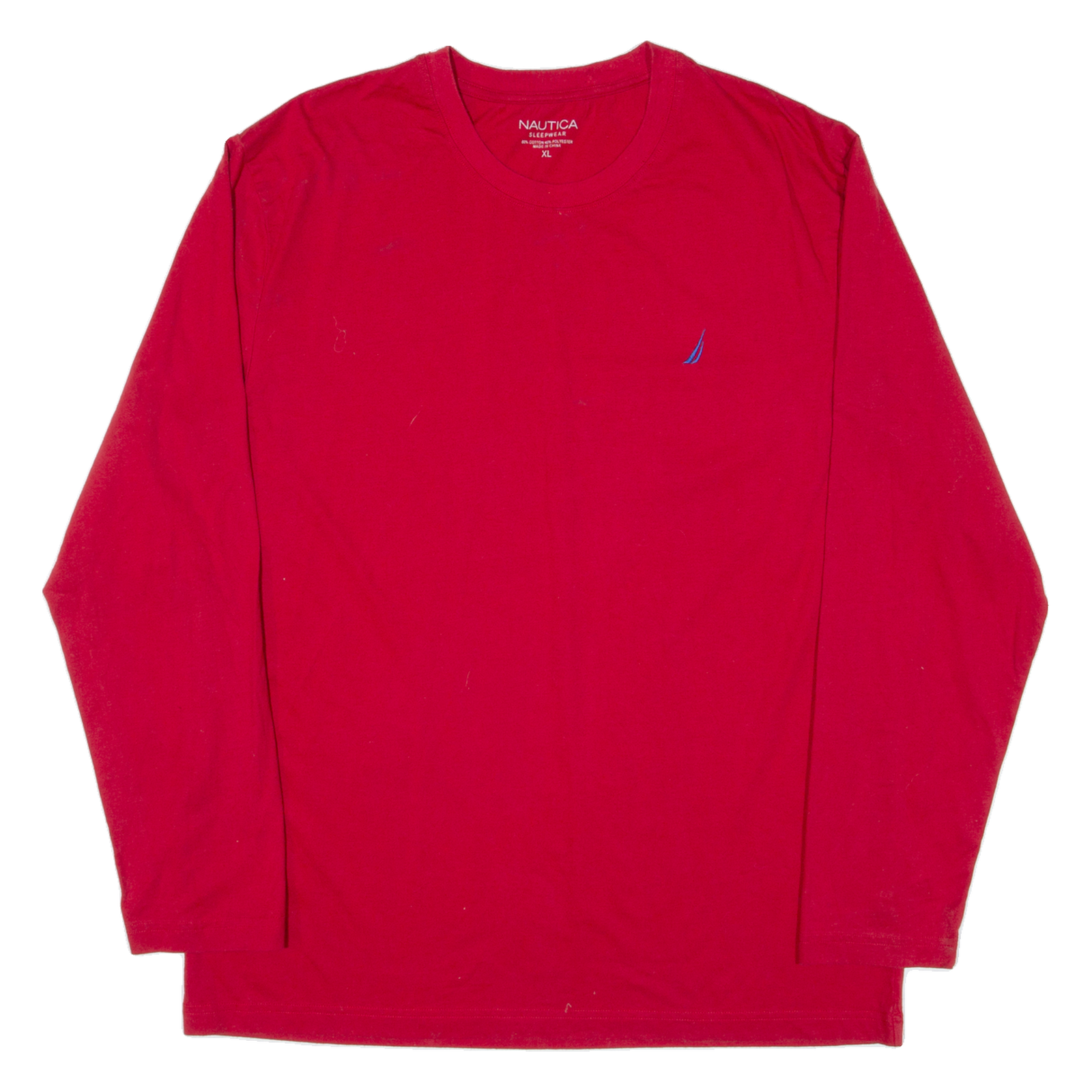 NAUTICA Sleepwear Mens T-Shirt Red Long Sleeve XL Refurbished - N/A refurbished available on Cerqular