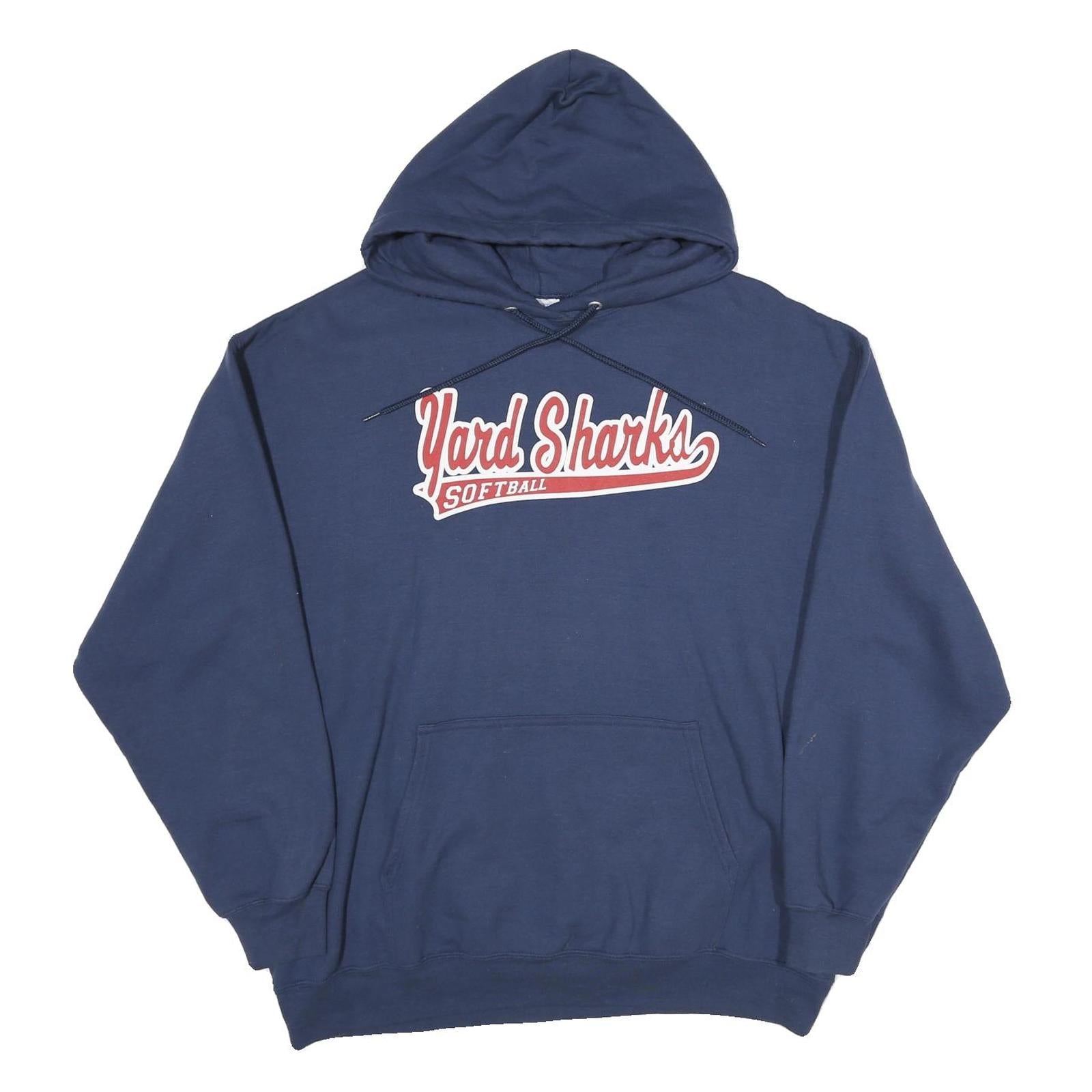 PORT & COMPANY Mens Blue Yard Sharks Softball Pullover Hoodie XL Sportswear Refurbished - N/A refurbished available on Cerqular