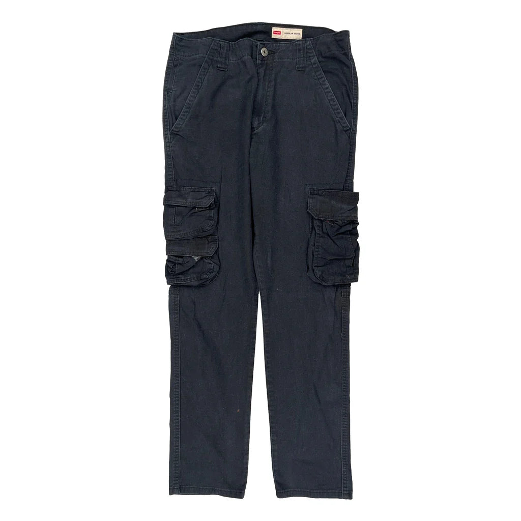 Wrangler Cargo Trousers - 30W 30L Black Cotton Refurbished - Thrifted (note: this is a term often used to describe second- refurbished available on Cerqular