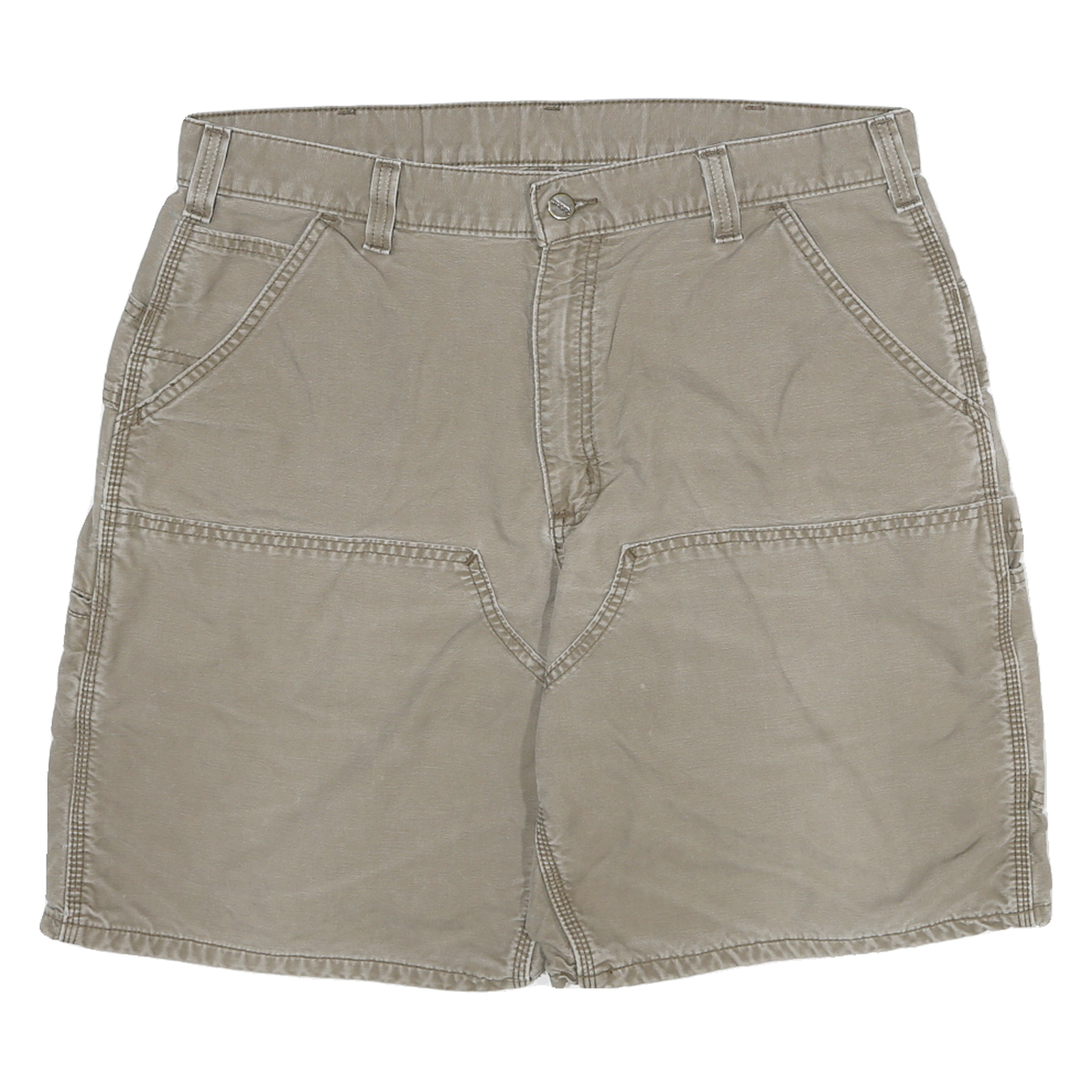 CARHARTT Mens Shorts Beige Casual Regular XL W34 Workwear Durable Comfort Refurbished - N/A refurbished available on Cerqular