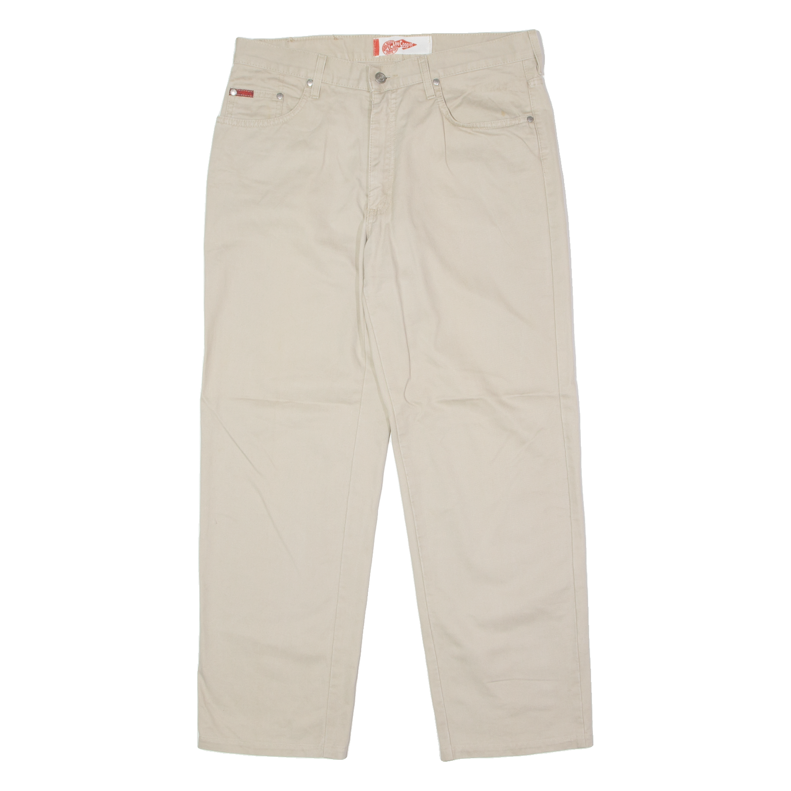 LEE COOPER Mens Twill Trousers Beige Regular Straight W34 L30 Refurbished - N/A refurbished available on Cerqular
