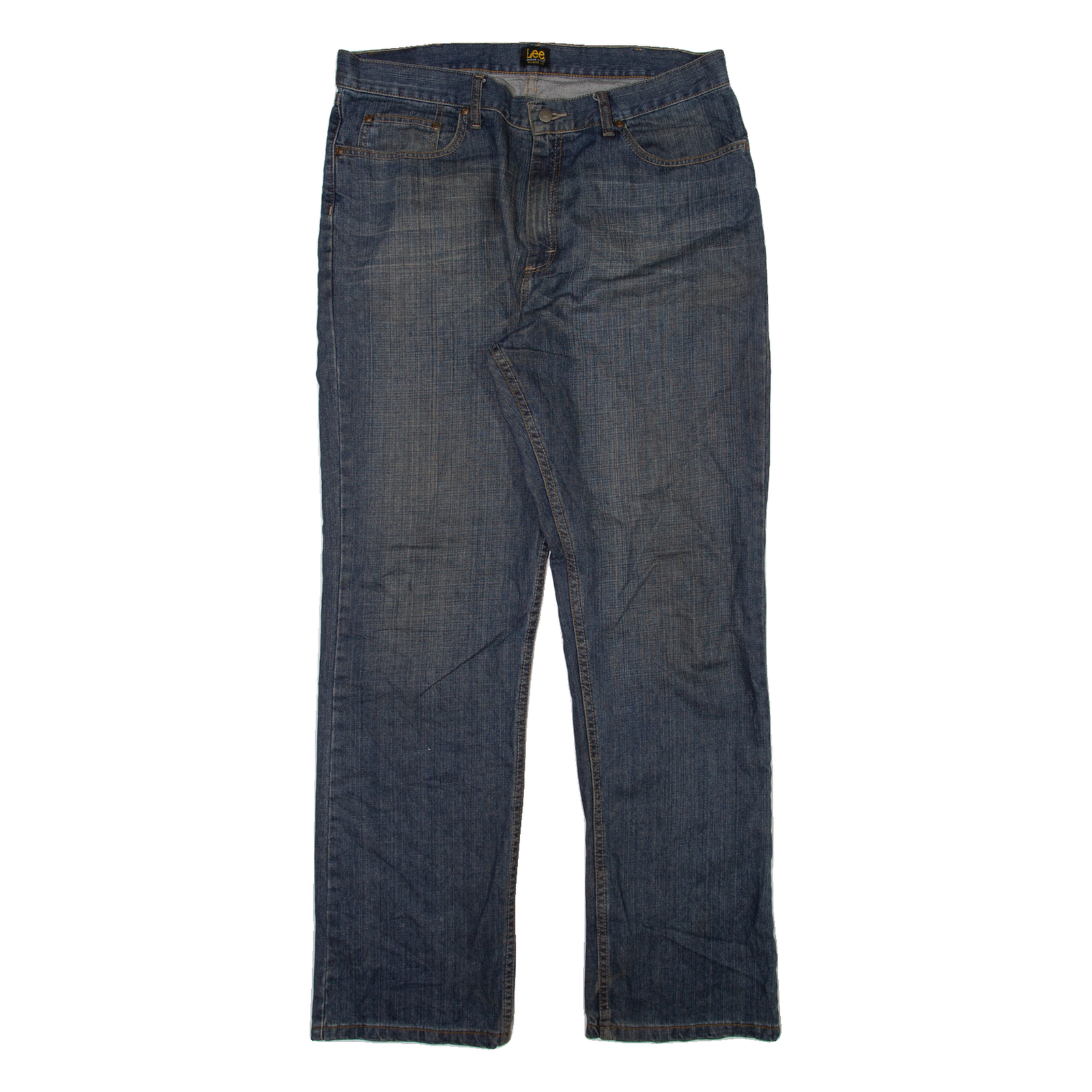 LEE Mens Jeans Blue Relaxed Straight Stone Wash W38 L34 Refurbished - N/A refurbished available on Cerqular