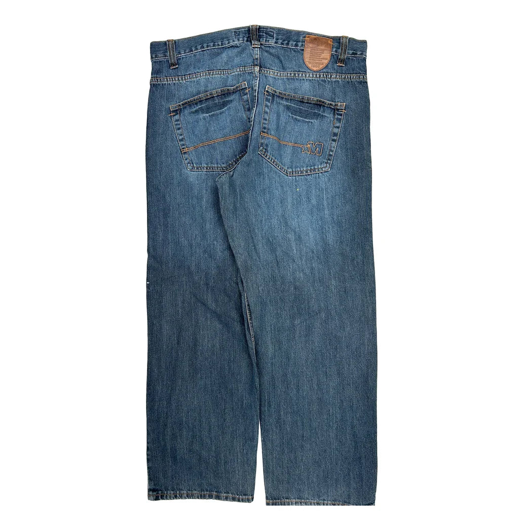 Mecca Wide Leg Jeans - 39W 32L Blue Cotton Refurbished - Thrifted (note: this is a term often used to describe second- refurbished available on Cerqular