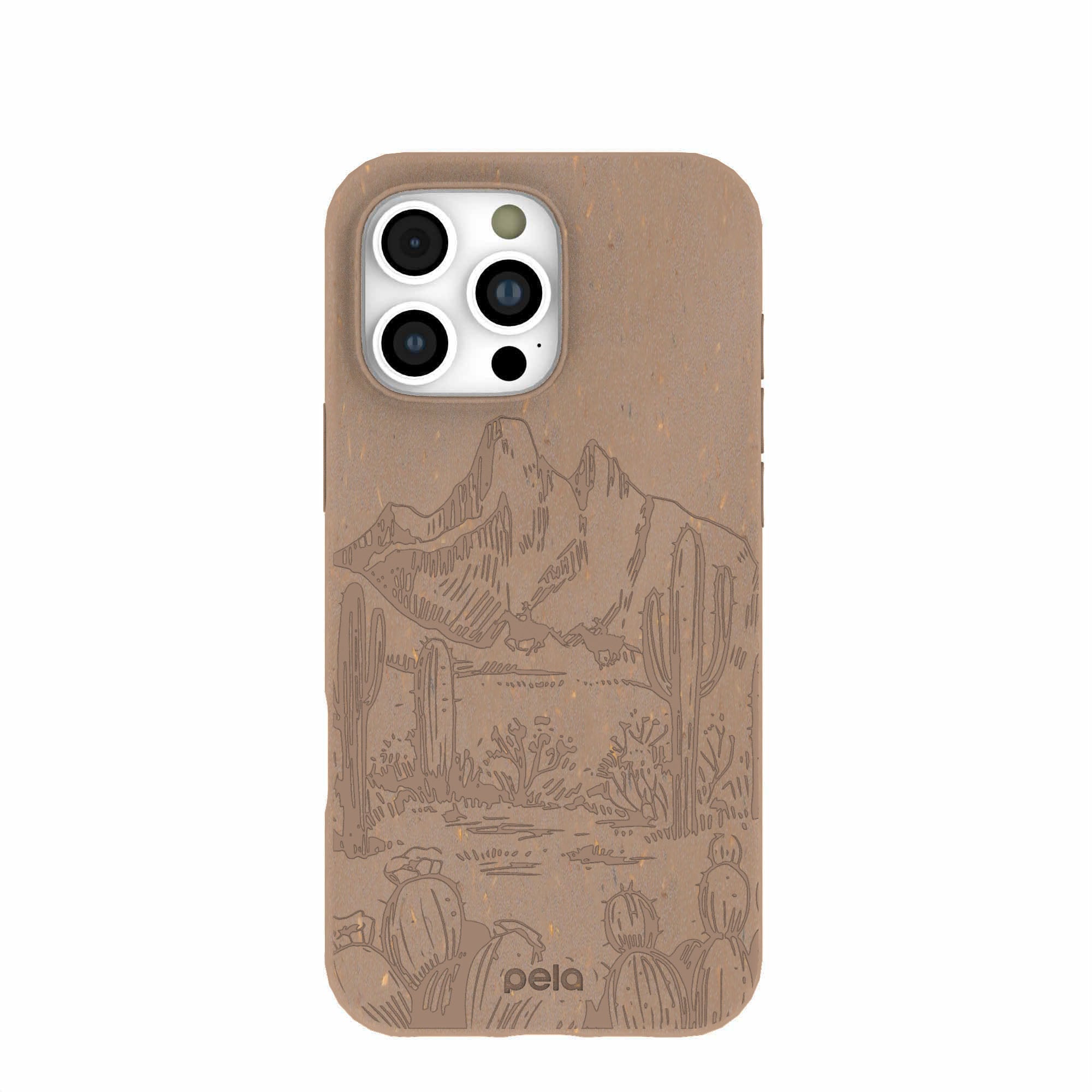Chocolate Brown Desert Run iPhone 16 Pro Max Case Refurbished - Pela Case refurbished available on Cerqular