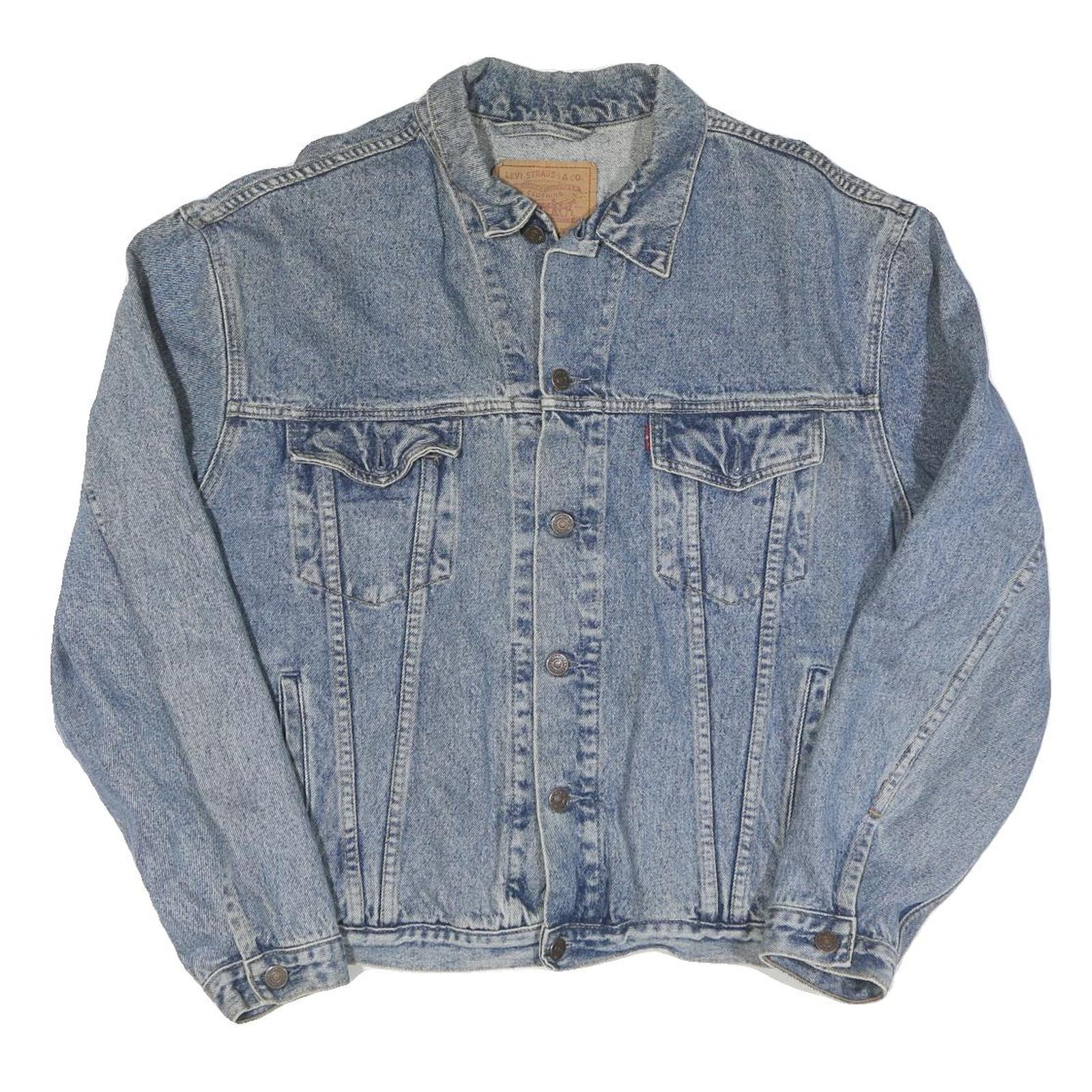 LEVI'S Mens Blue Denim Denim Jacket XL Cotton Classic Button Closure Refurbished - N/A refurbished available on Cerqular