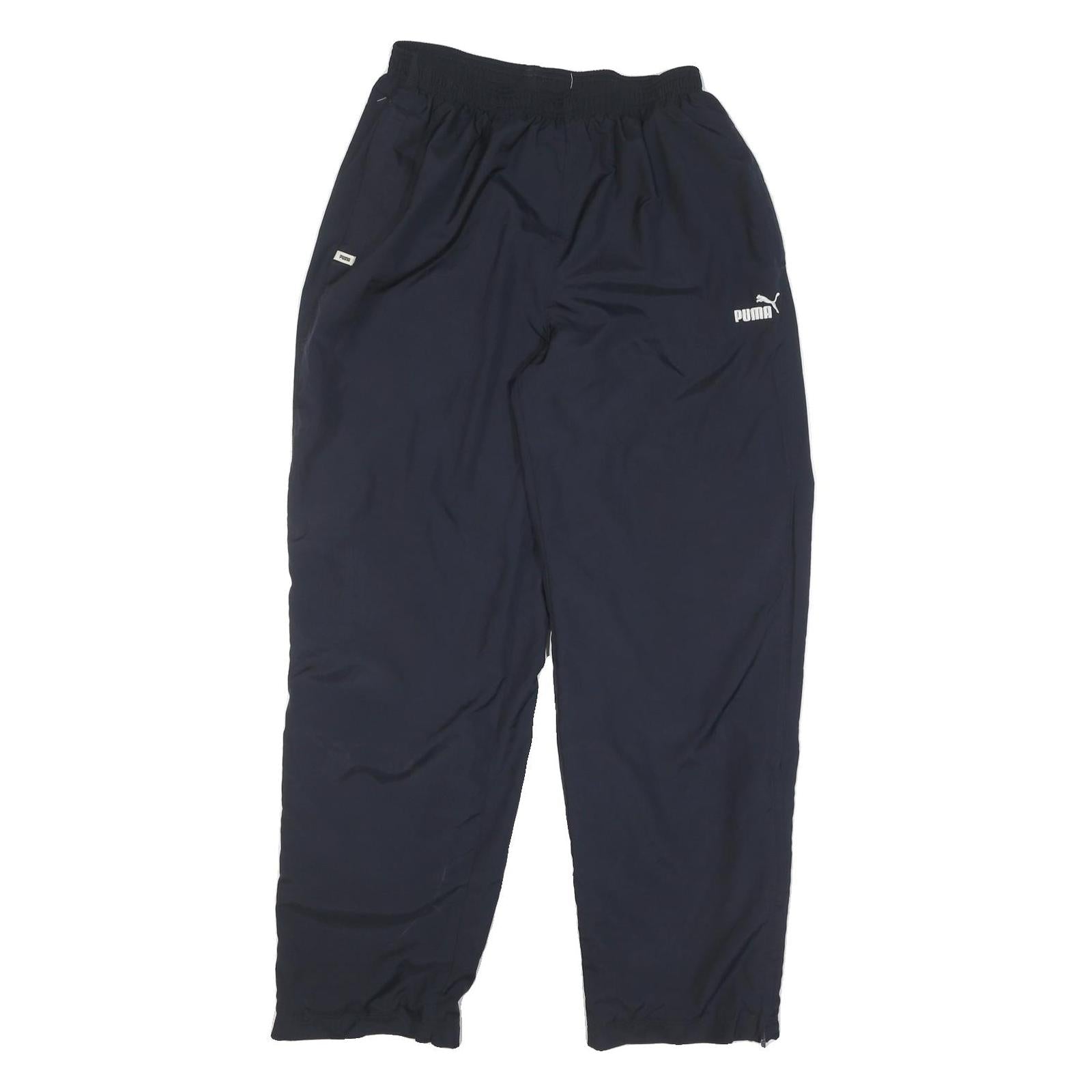 PUMA Mens Joggers Blue L W28 L30 Regular Tapered Fit Polyester Sportswear Refurbished - N/A refurbished available on Cerqular