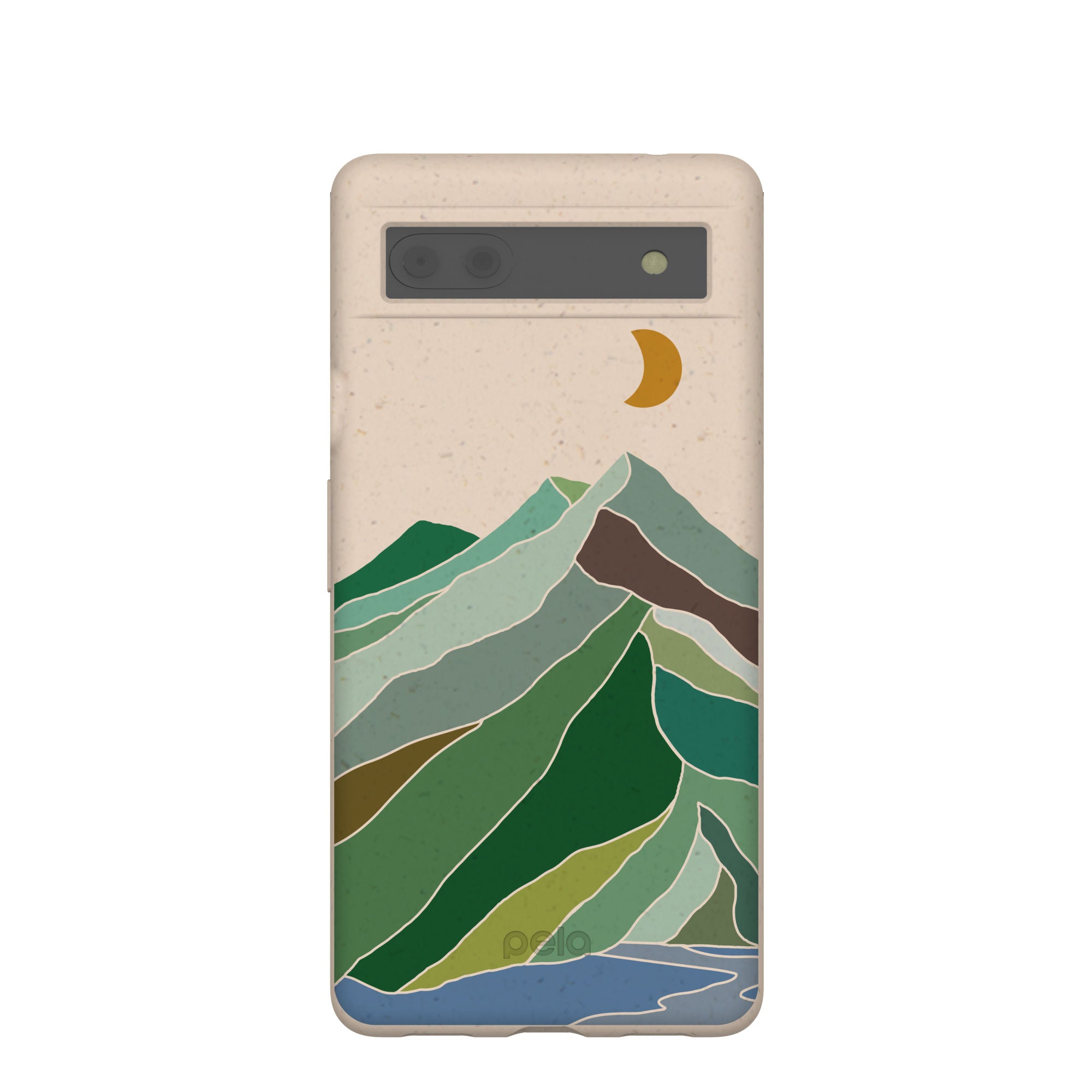 Seashell Mountain Sketch Google Pixel 6a Case Refurbished - Pela Case refurbished available on Cerqular