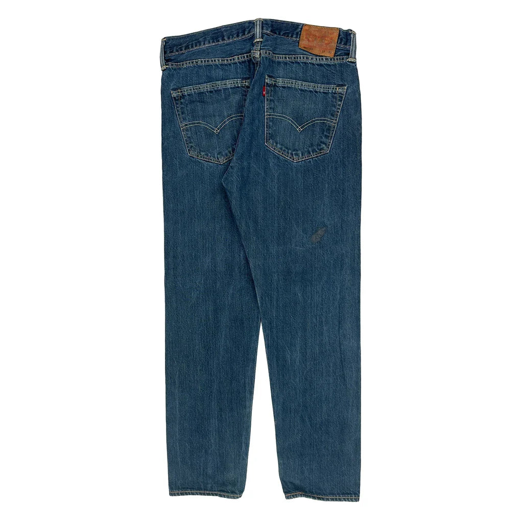 501 Levis Jeans - 32W 30L Blue Cotton Refurbished - Thrifted (note: this is a term often used to describe second- refurbished available on Cerqular