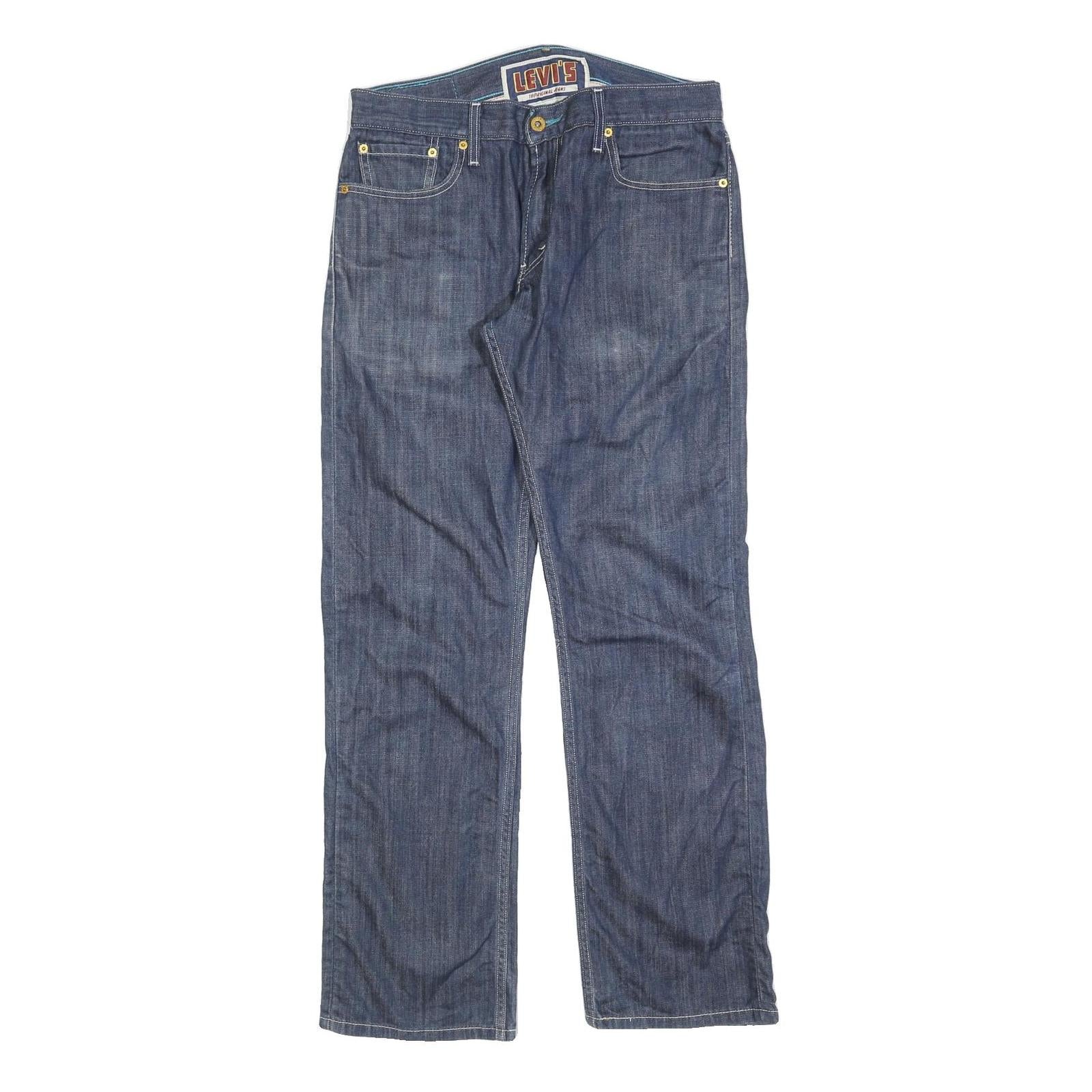 LEVI'S 514 Slim Mens Jeans Blue Slim Straight Denim Medium W33 L32 Zip Refurbished - N/A refurbished available on Cerqular