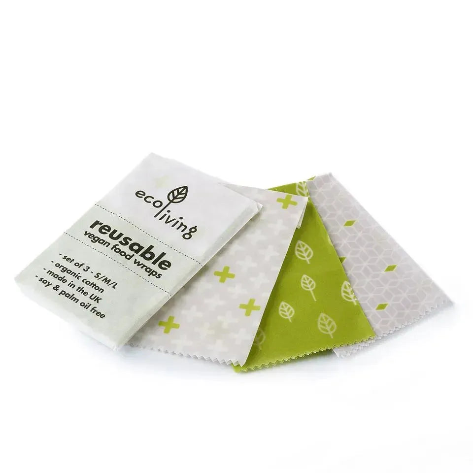 Vegan Food Wraps | Size: Set of 3 Refurbished - ecoLiving refurbished available on Cerqular