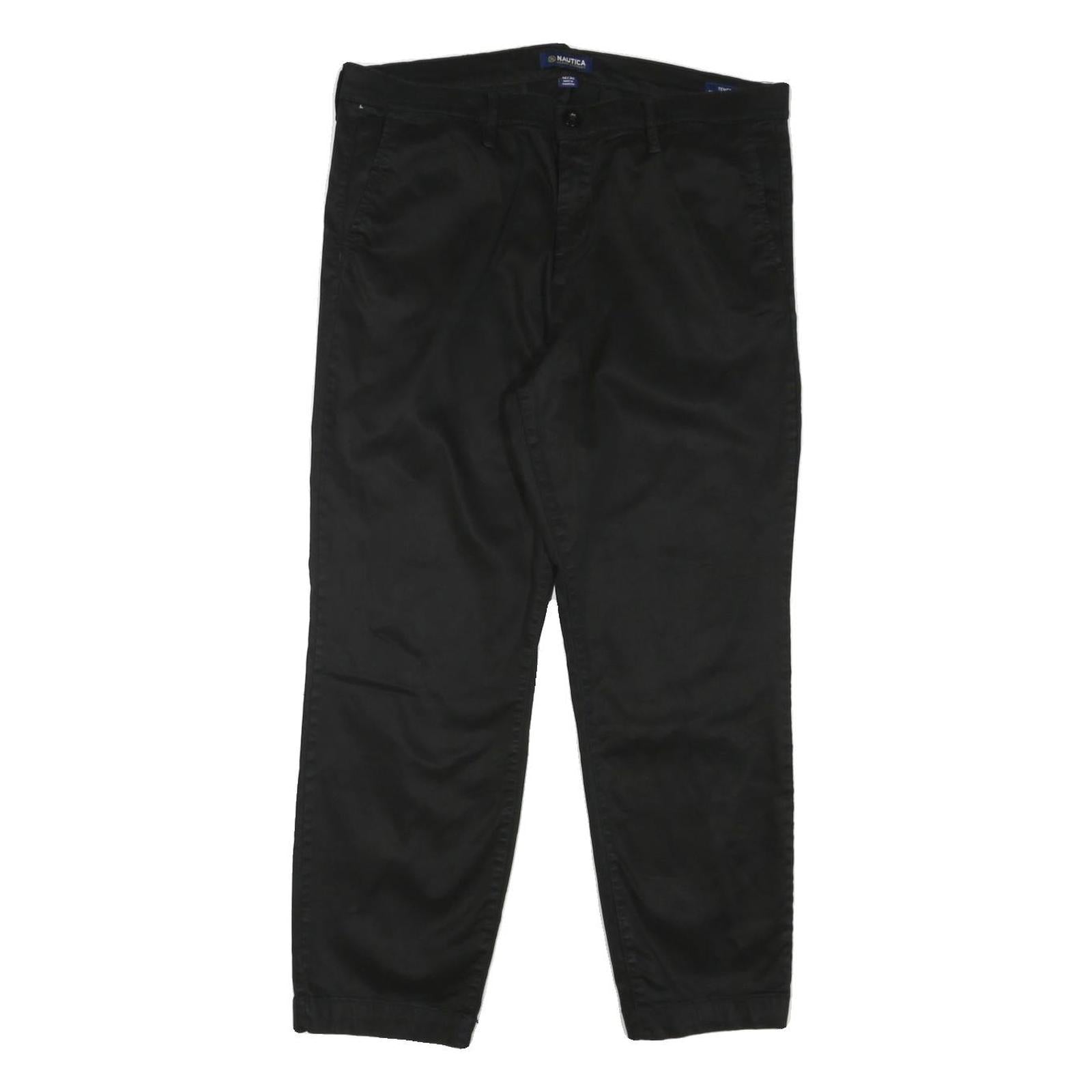 Buy NAUTICA Mens Regular Fit Black Cotton Blend Trousers W34 L27 Zip Closure Refurbished - $33.79 NAUTICA Mens Regular Fit Black Cotton Blend Trousers W34 L27 Zip Closure Refurbished - N/A refurbished available on Cerqular