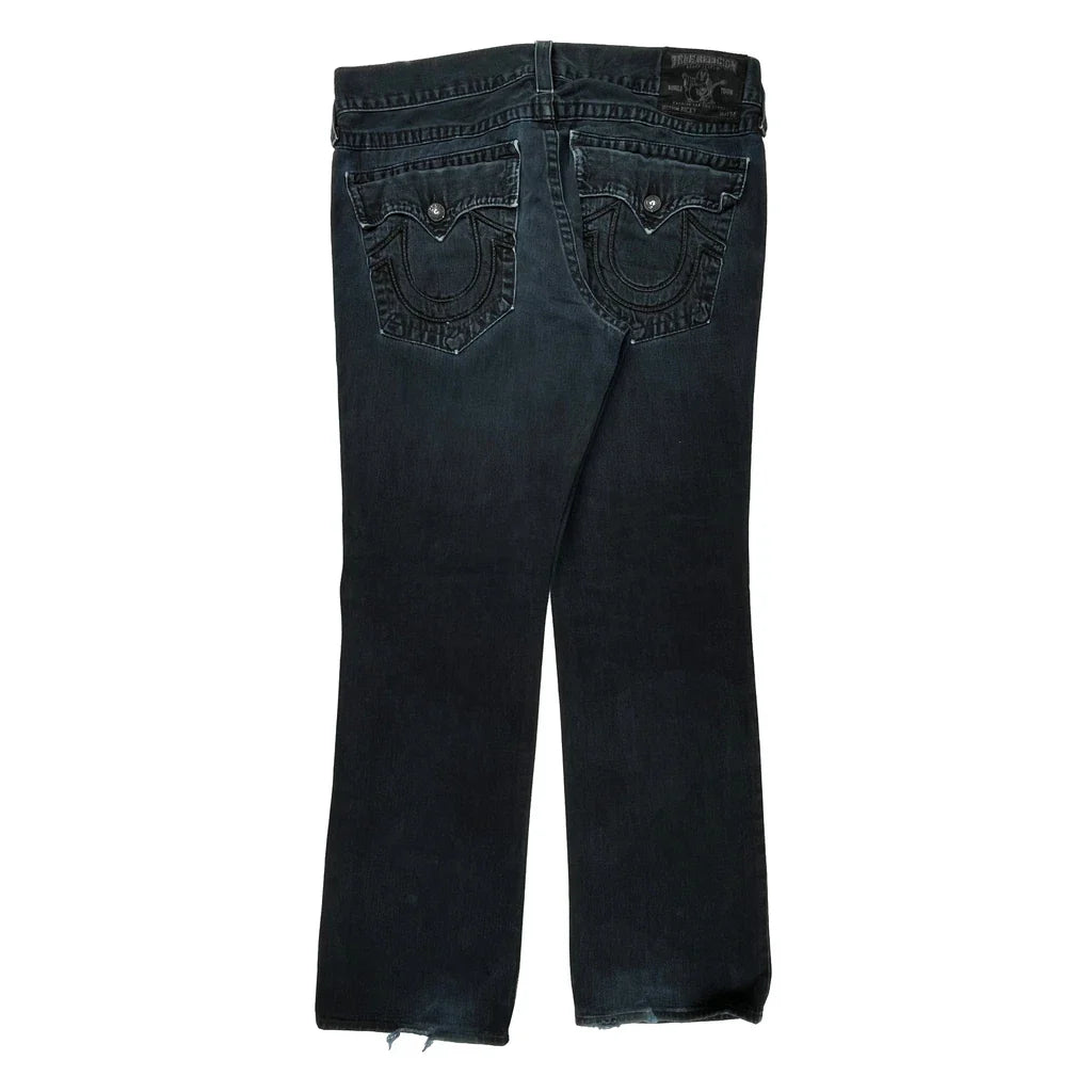 True Religion Jeans - 38W 30L Dark Wash Cotton Refurbished - Thrifted (note: this is a term often used to describe second- refurbished available on Cerqular