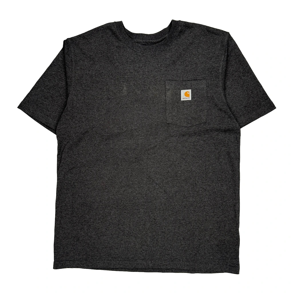 Carhartt T-Shirt - Large Grey Cotton Refurbished - Thrifted (note: this is a term often used to describe second- refurbished available on Cerqular
