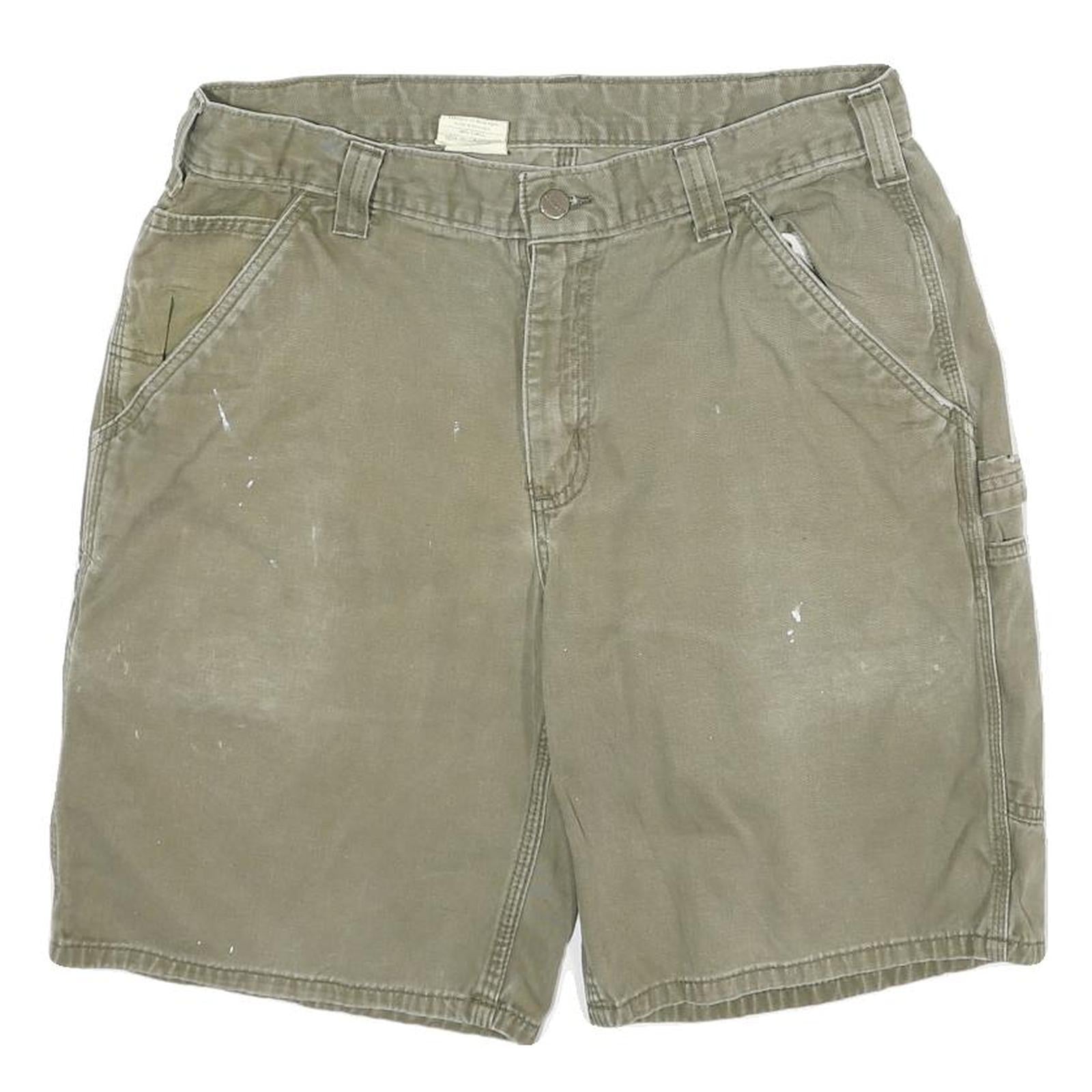 CARHARTT Mens Shorts Beige Casual Plain M W33 Durable Workwear Refurbished - N/A refurbished available on Cerqular
