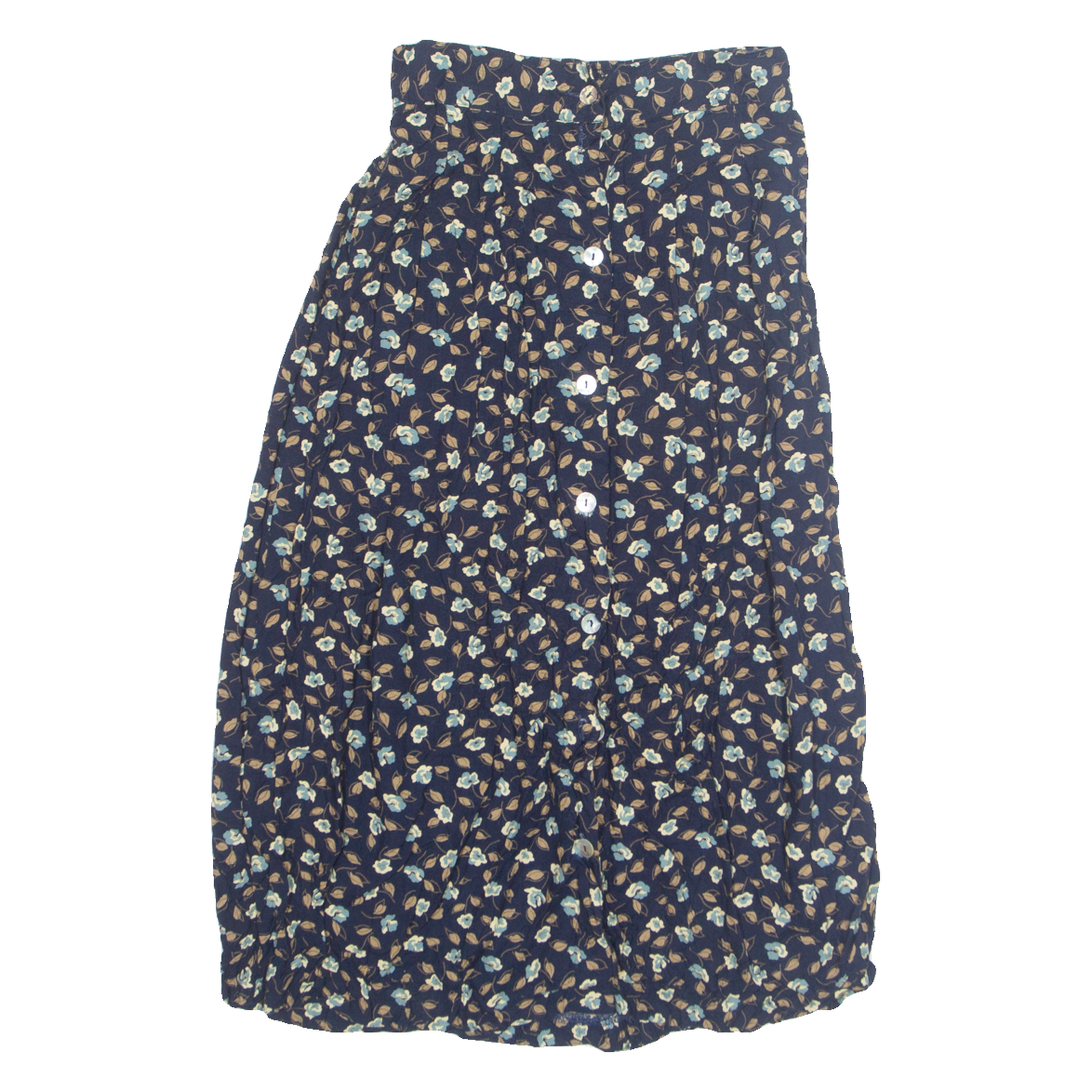 MIZ CALIFORNIA Womens A-Line Skirt Black Knee Length 90s Floral M Refurbished - N/A refurbished available on Cerqular