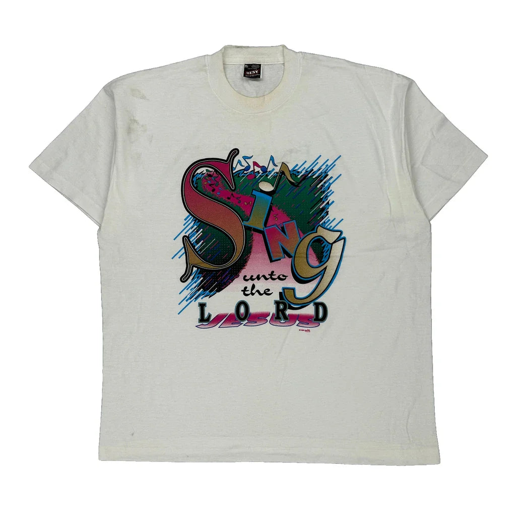 Buy East Nelson United Methodist Fruit Of The Loom Single Stitch T-Shirt - XL White Cotton Blend Refurbished - $28.46 East Nelson United Methodist Fruit Of The Loom Single Stitch T-Shirt - XL White Cotton Blend Refurbished - Thrifted (note: this is a term often used to describe second- refurbished available on Cerqular