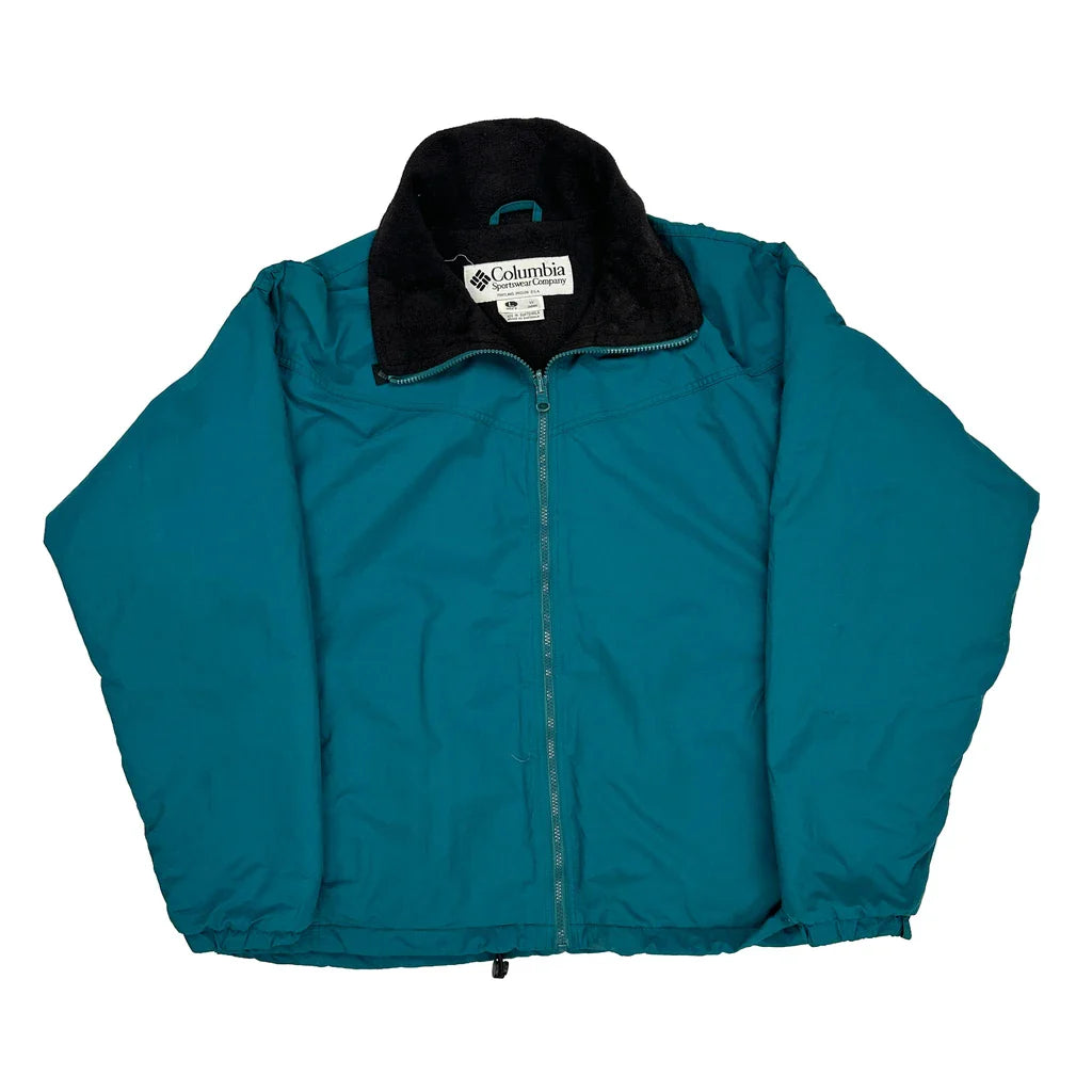 Columbia Jacket - Large Green Polyester Refurbished - Thrifted (note: this is a term often used to describe second- refurbished available on Cerqular