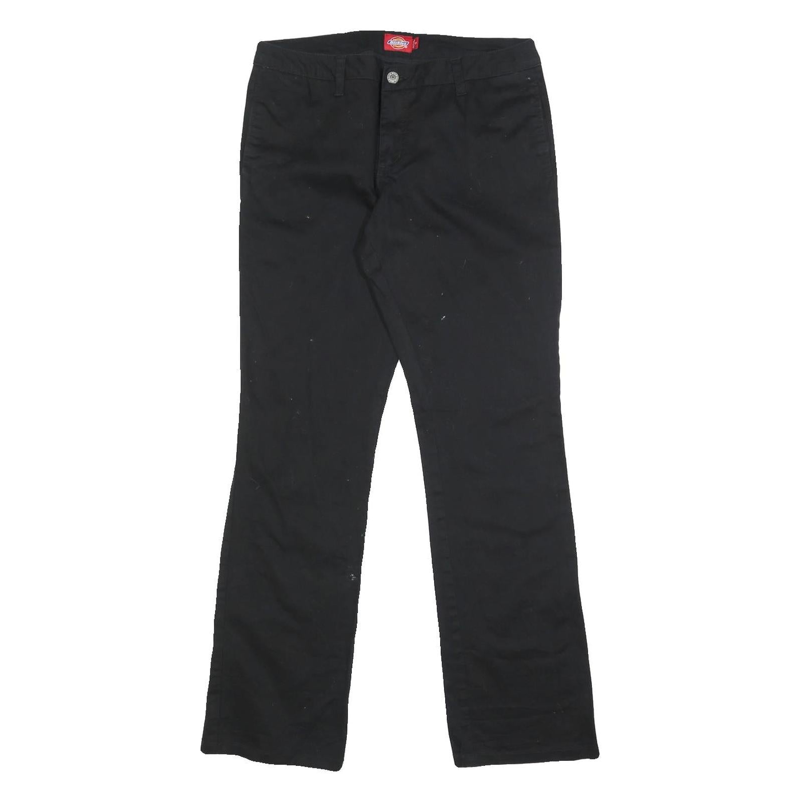 DICKIES Womens Cotton Blend Black Slim Straight Trousers W30 L30 Workwear Refurbished - N/A refurbished available on Cerqular