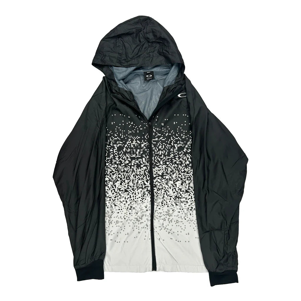 Oakley Windbreaker - XL Black & White Polyester Refurbished - Thrifted (note: this is a term often used to describe second- refurbished available on Cerqular