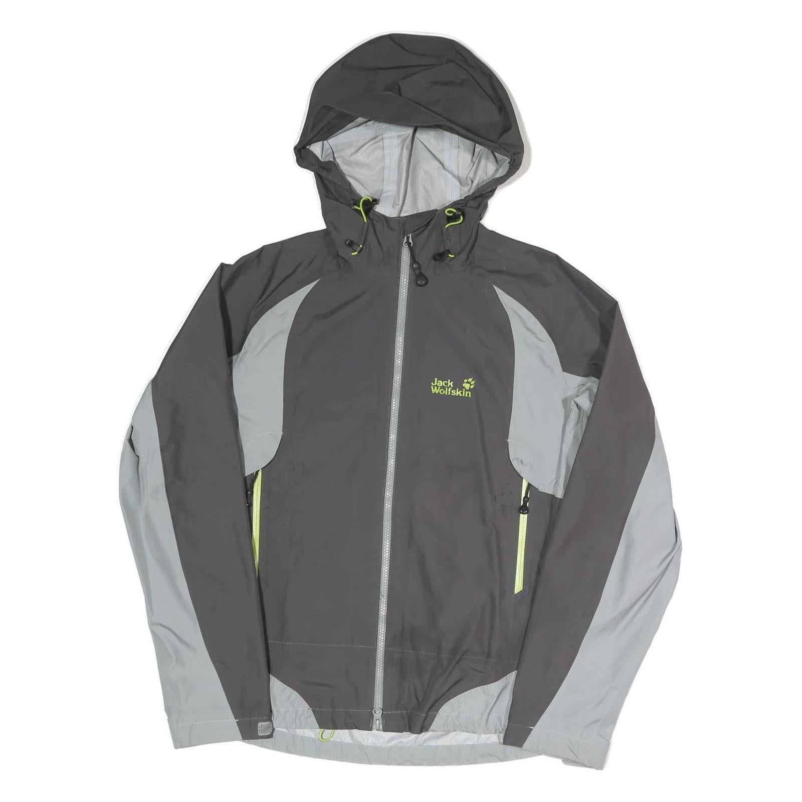 JACK WOLFSKIN Womens Black & Grey Outdoor Jacket M Polyester Blend Zip Texapore Refurbished - N/A refurbished available on Cerqular