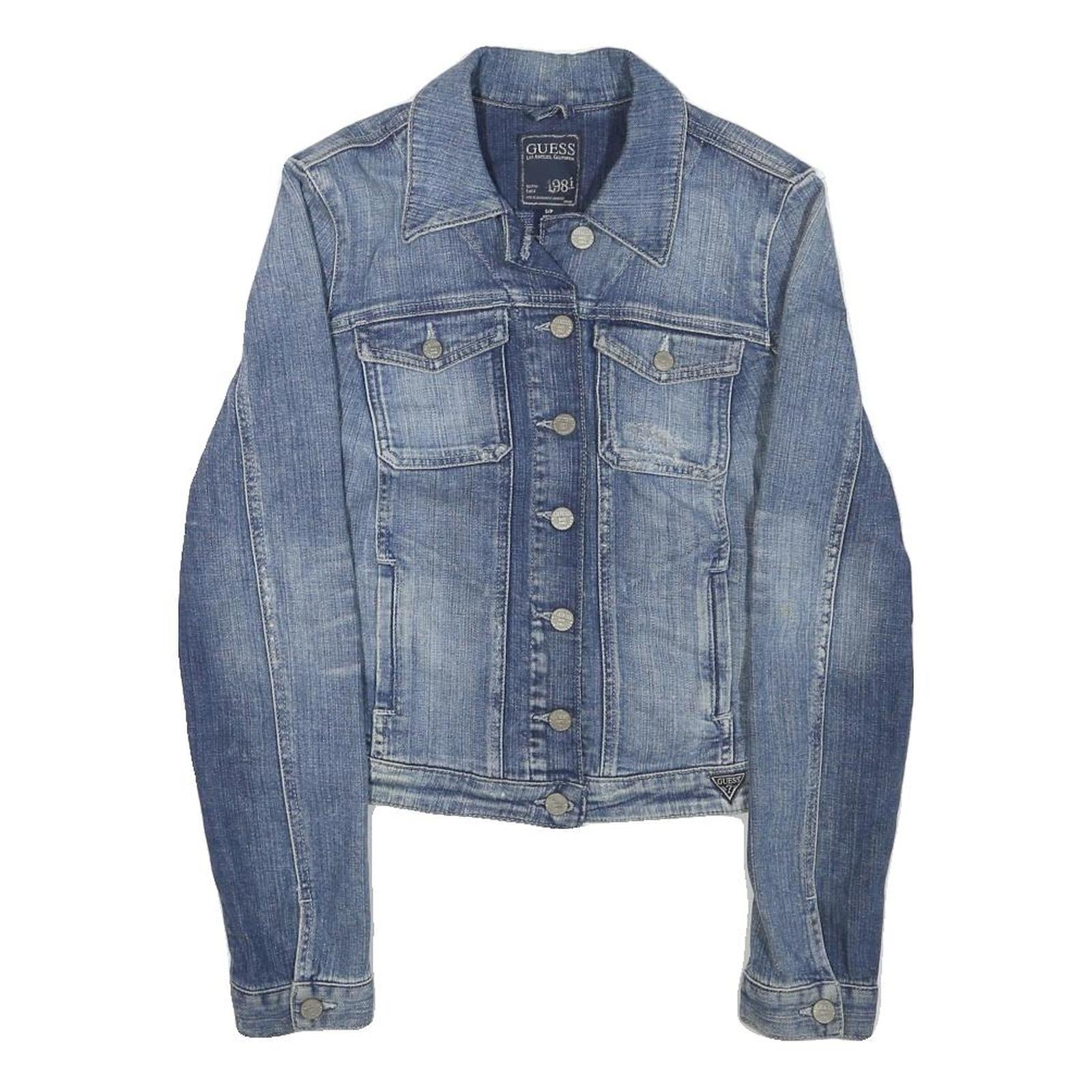 Buy GUESS Womens Blue Denim Jacket S Cotton Blend Button Closure Classic Fit Casual Refurbished - $62.39 GUESS Womens Blue Denim Jacket S Cotton Blend Button Closure Classic Fit Casual Refurbished - N/A refurbished available on Cerqular