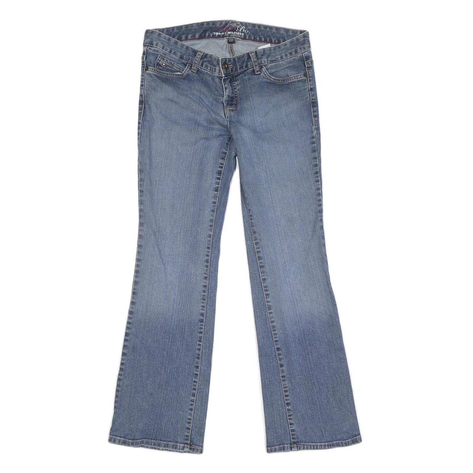 TOMMY HILFIGER Womens Jeans Blue Relaxed Wide-Leg Denim Medium W32 L30 Classic Refurbished - N/A refurbished available on Cerqular