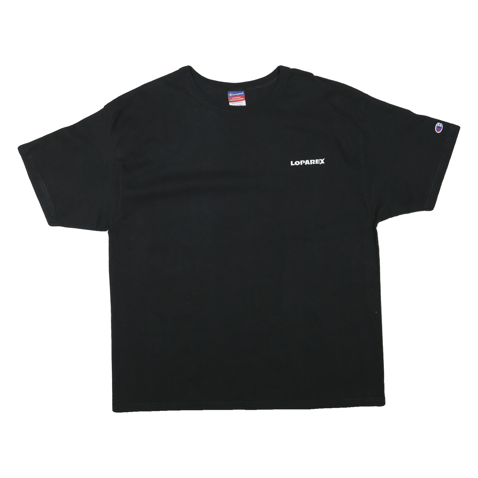 CHAMPION Mens Black XL T-Shirt Short Sleeve Crew Neck Logo Graphic Cotton Blend Refurbished - N/A refurbished available on Cerqular