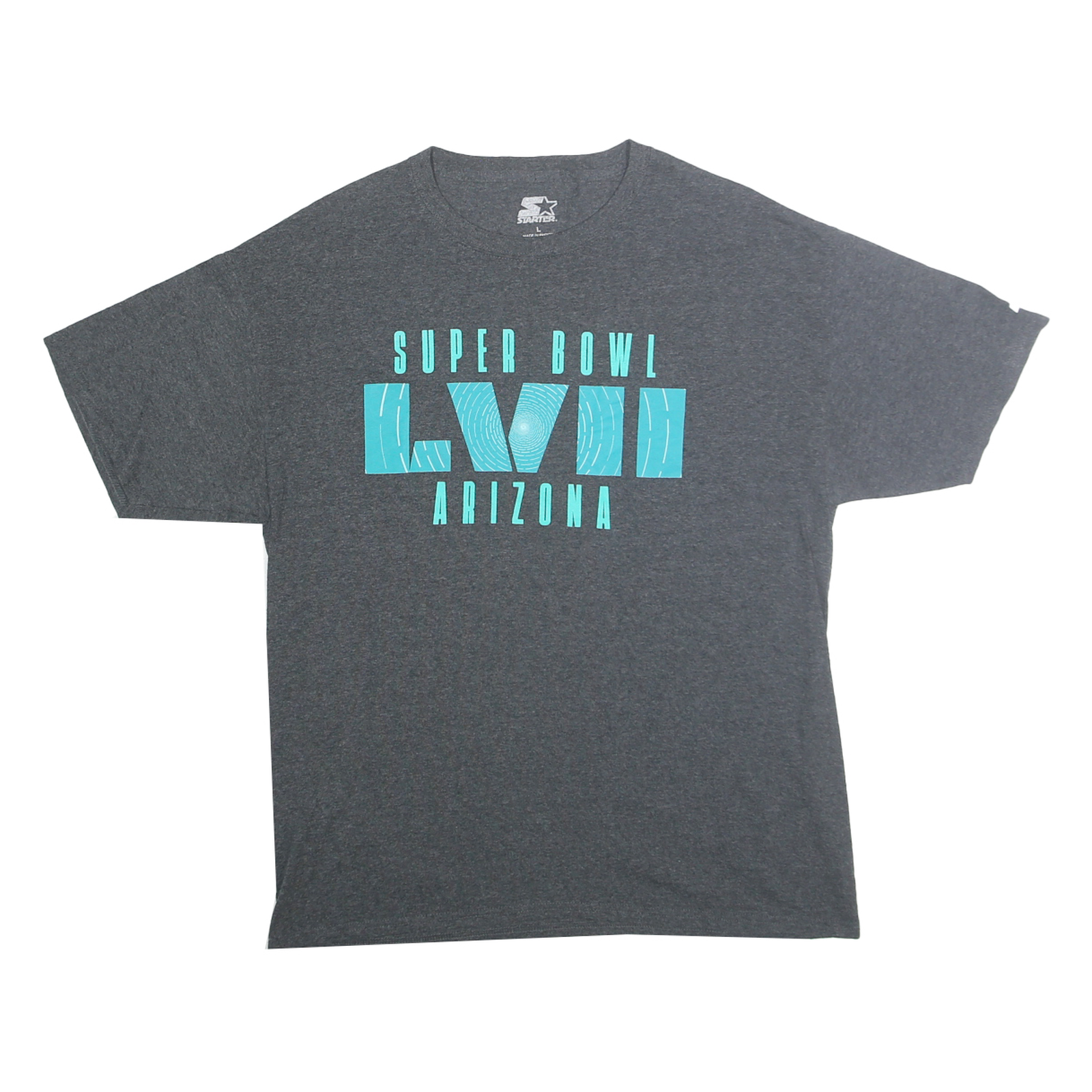 Buy STARTER Mens Grey Super Bowl LXVII Arizona T-Shirt L Short Sleeve Crew Neck Refurbished - $16.89 STARTER Mens Grey Super Bowl LXVII Arizona T-Shirt L Short Sleeve Crew Neck Refurbished - N/A refurbished available on Cerqular