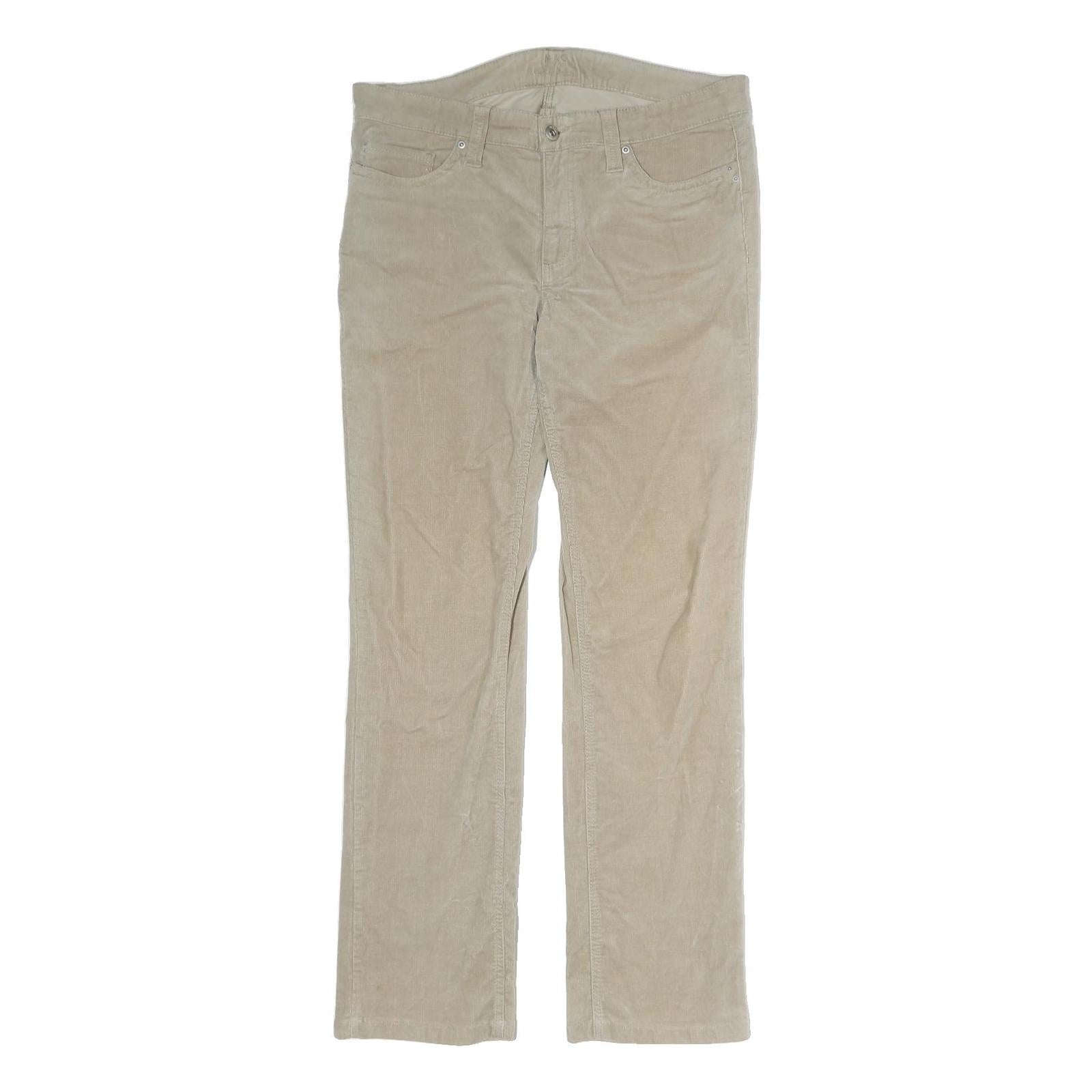 MAC Mens Cotton Beige Regular Straight Trousers W36 L31 Casual Smart Zip Refurbished - N/A refurbished available on Cerqular